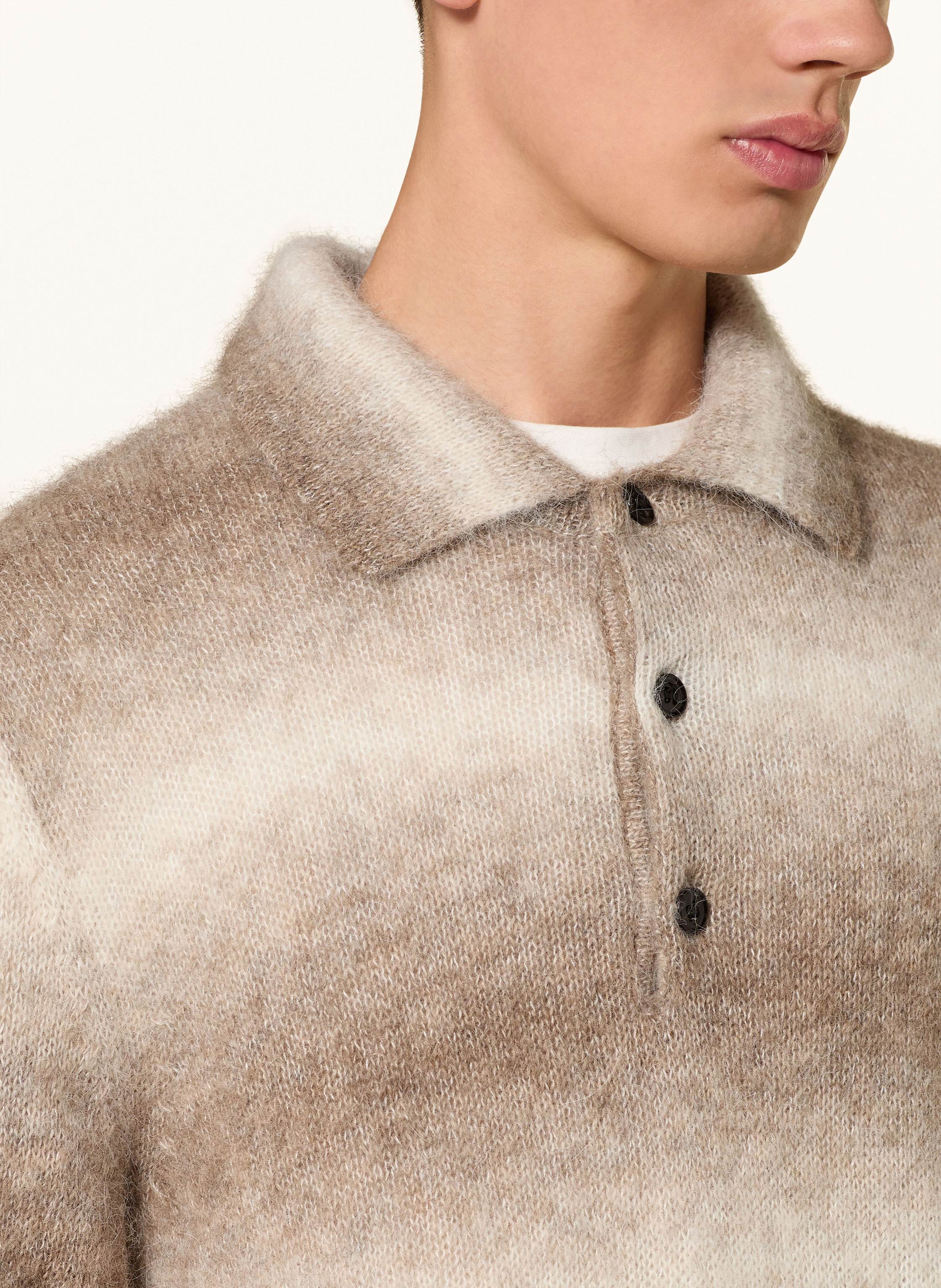 Thumbnail - Nn.07 Strick-Poloshirt Alfie Aus Alpaka beige