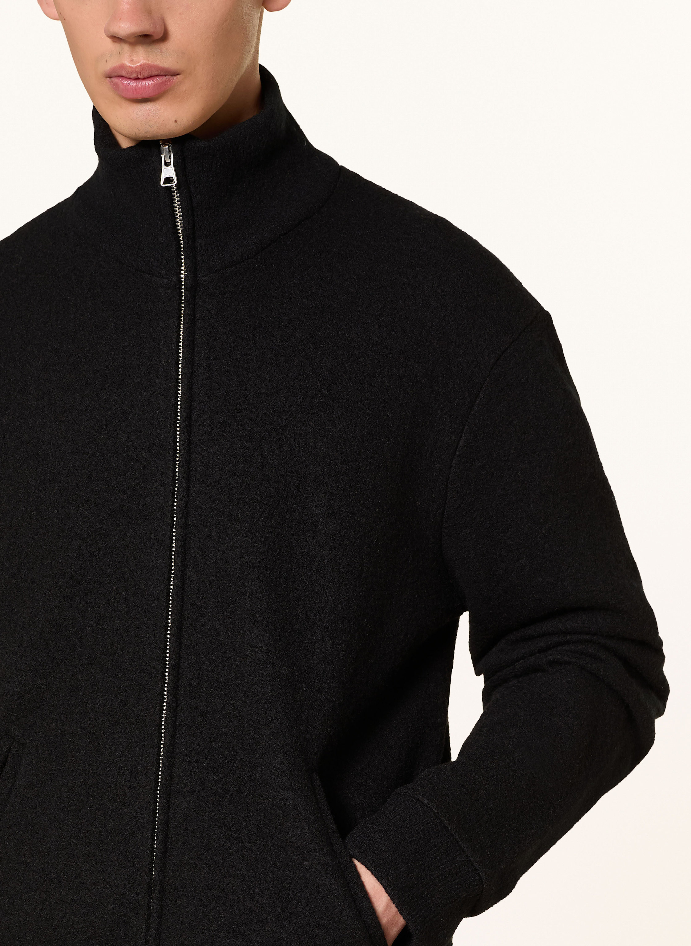 Thumbnail - Nn.07 Strickjacke Boiled schwarz