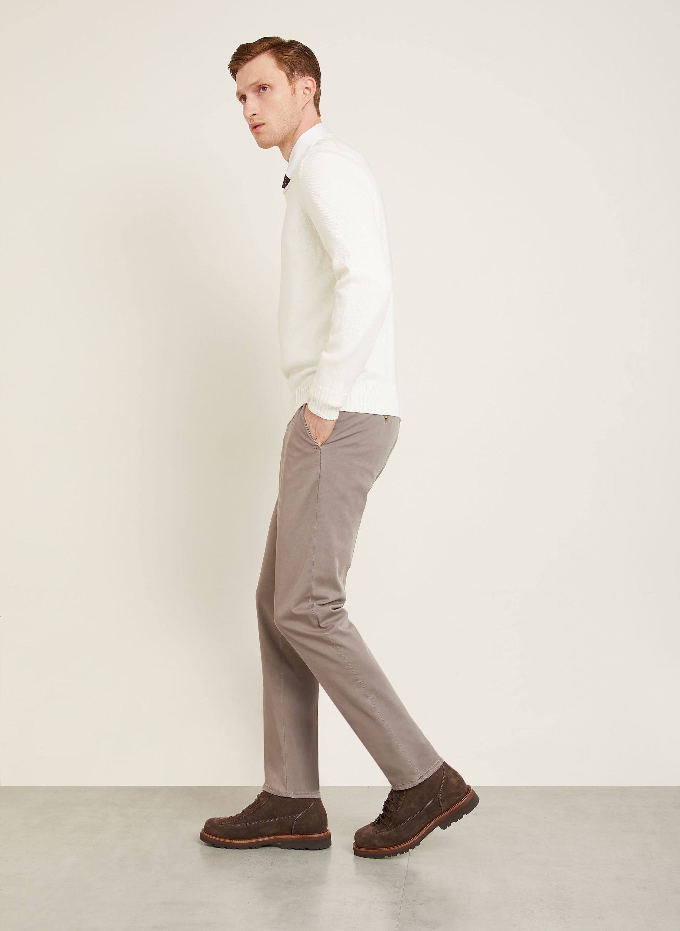 Thumbnail - Brunello Cucinelli Chino Italian Fit braun