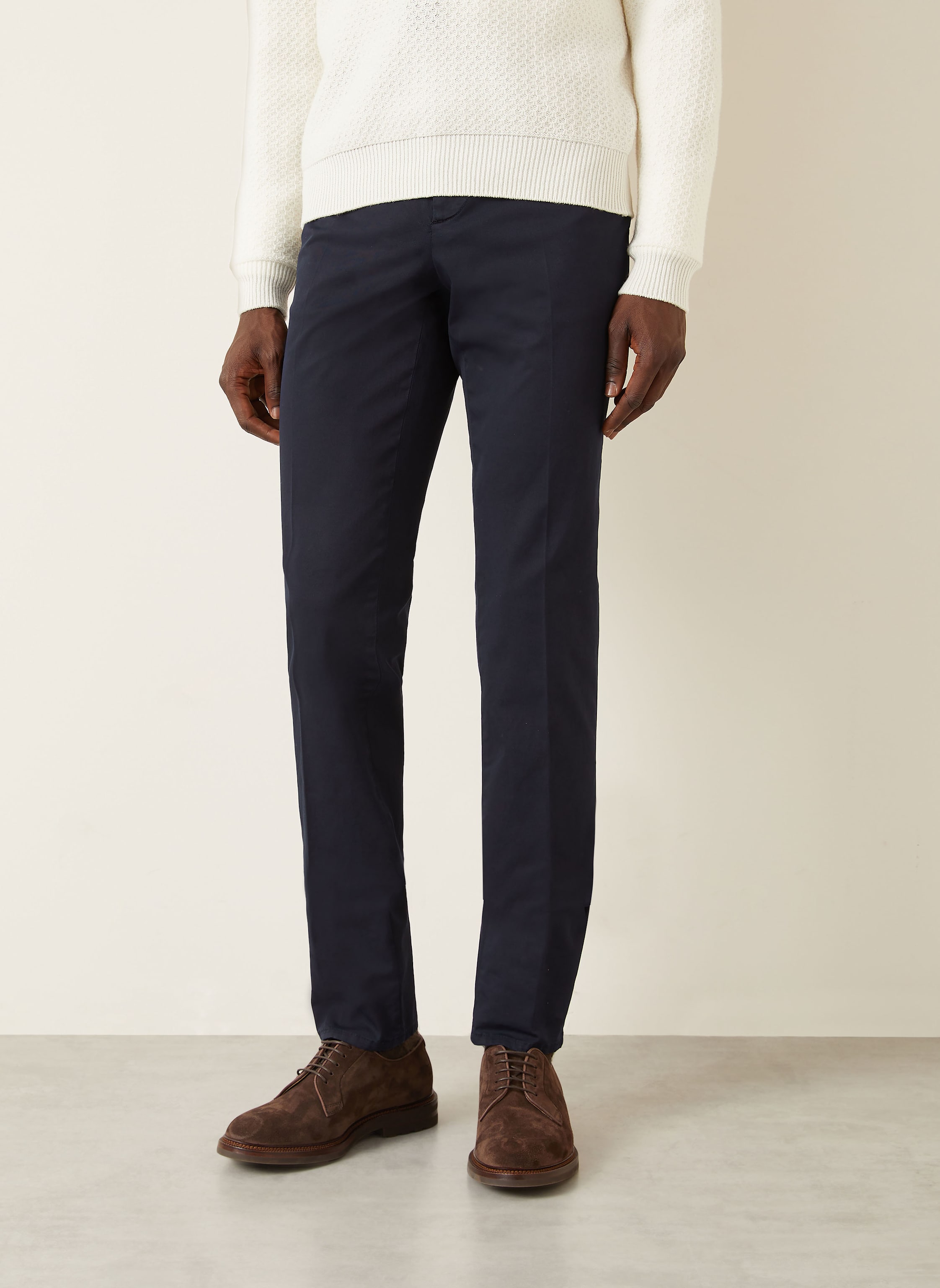 Thumbnail - Brunello Cucinelli Chino Italian Fit blau
