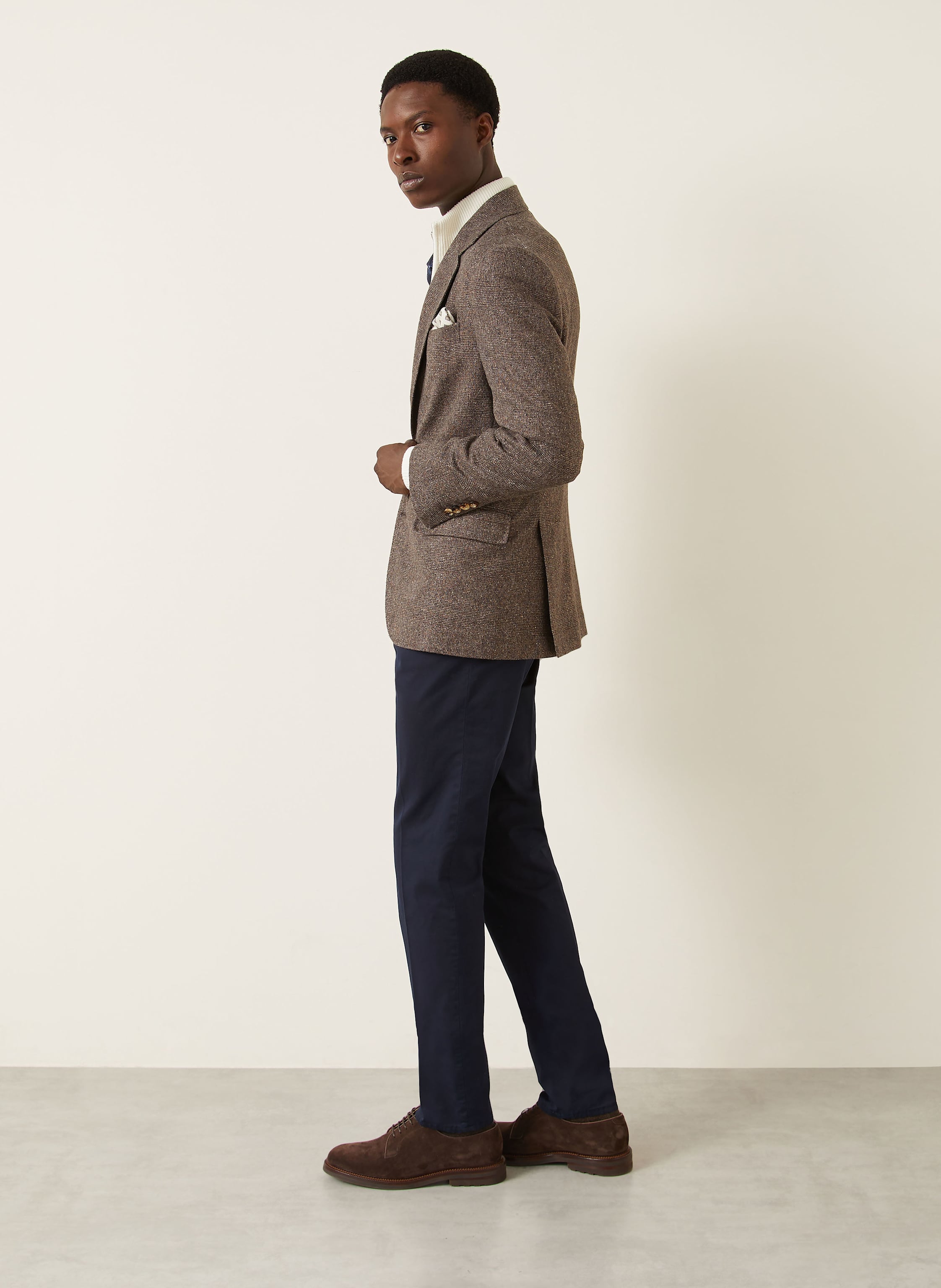 Thumbnail - Brunello Cucinelli Chino Italian Fit blau