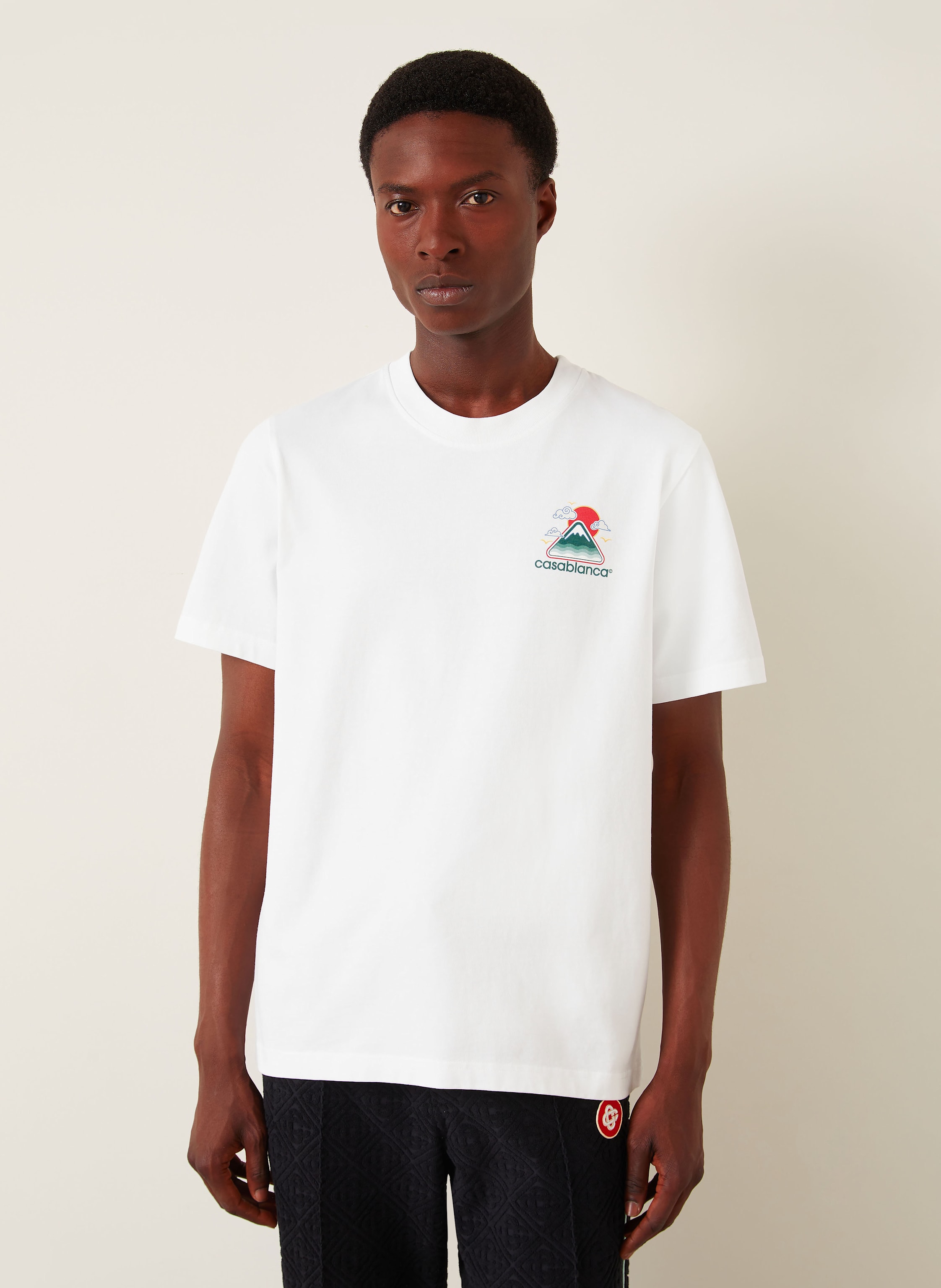 Thumbnail - Casablanca T-Shirt Montagne Ondulée weiss