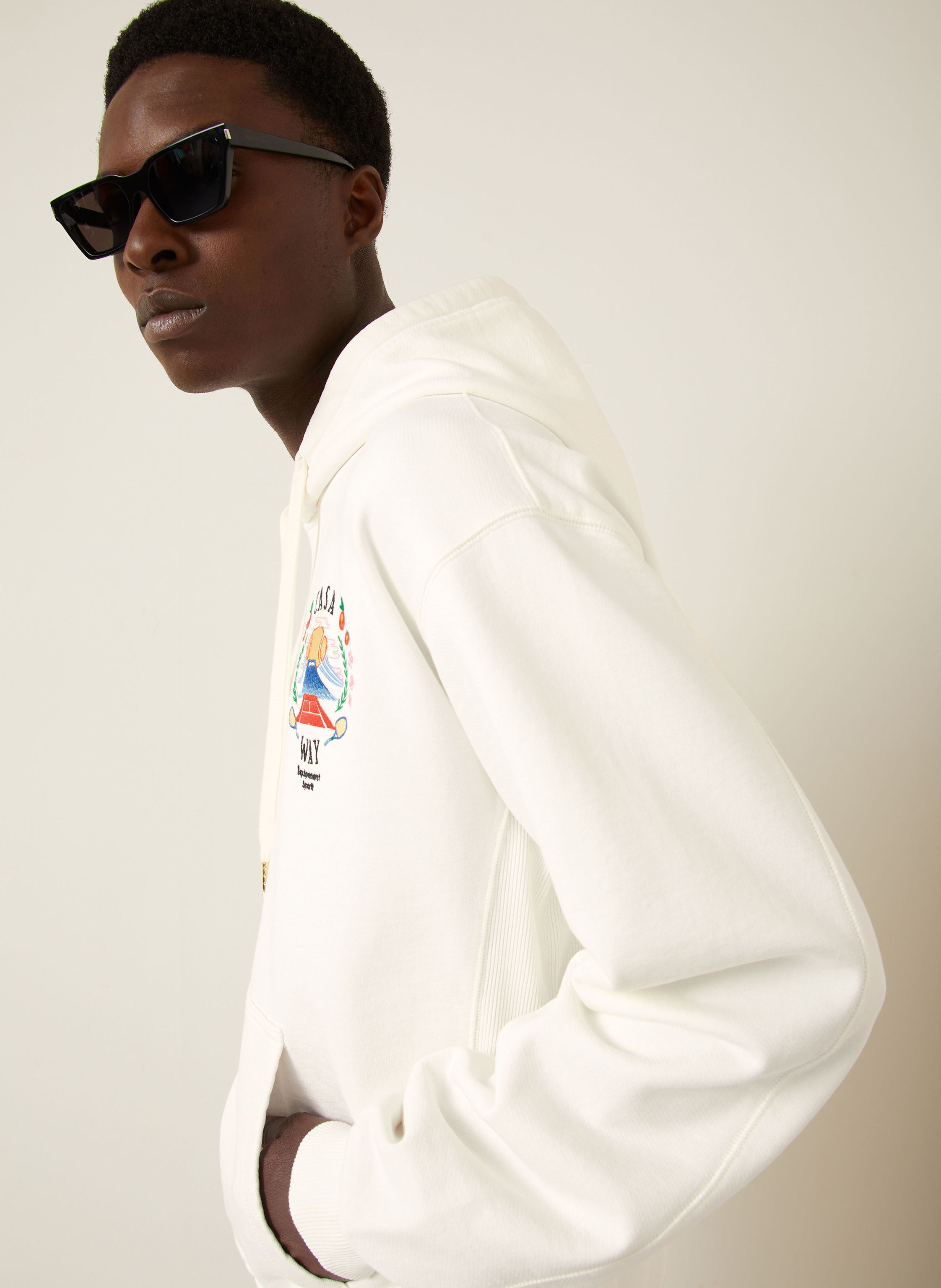 Thumbnail - Casablanca Hoodie weiss
