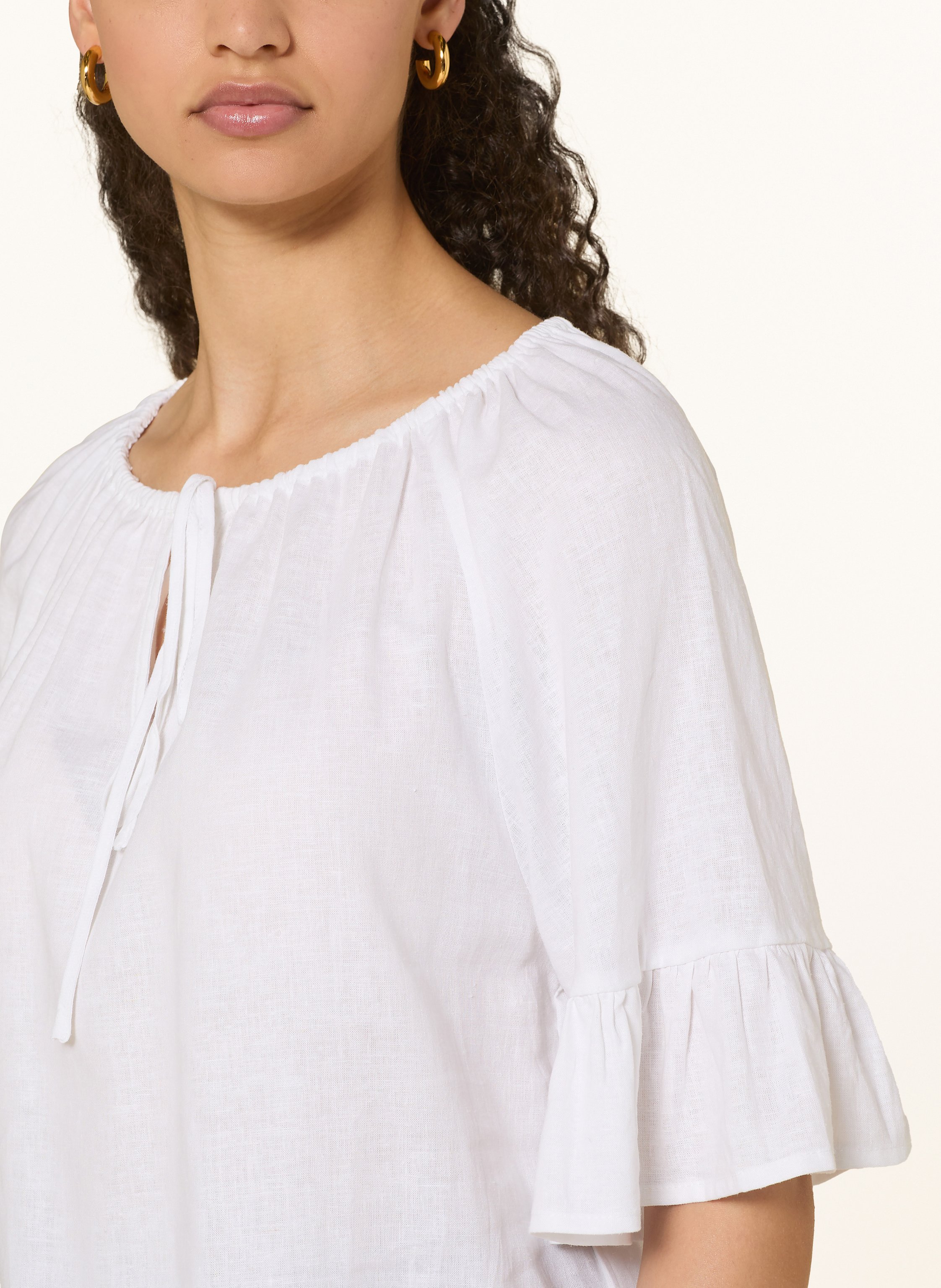 Thumbnail - Msch Copenhagen Blusenshirt Mschryan Conella Mit Leinen weiss