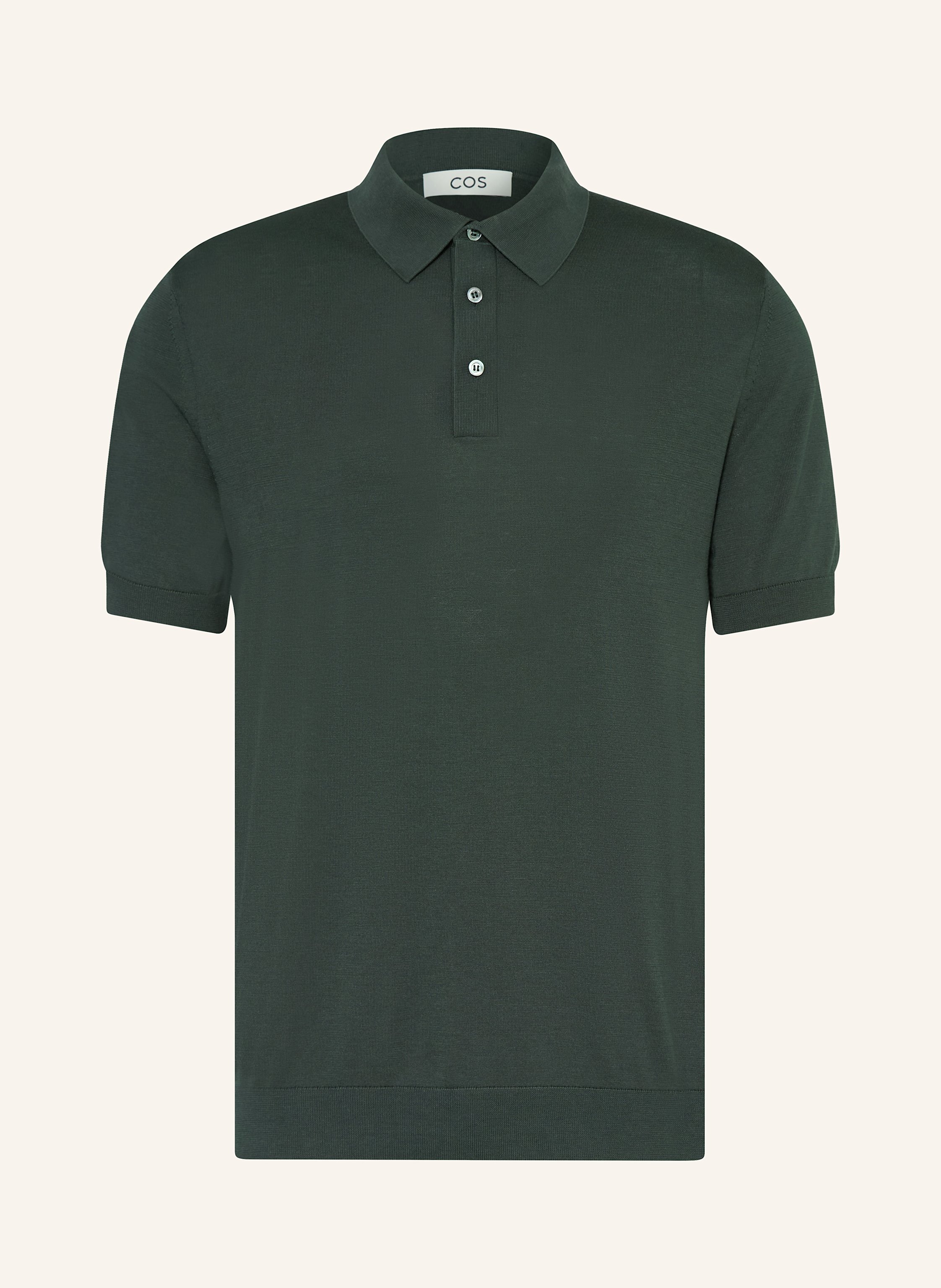 COS Strick-Poloshirt mit Seide