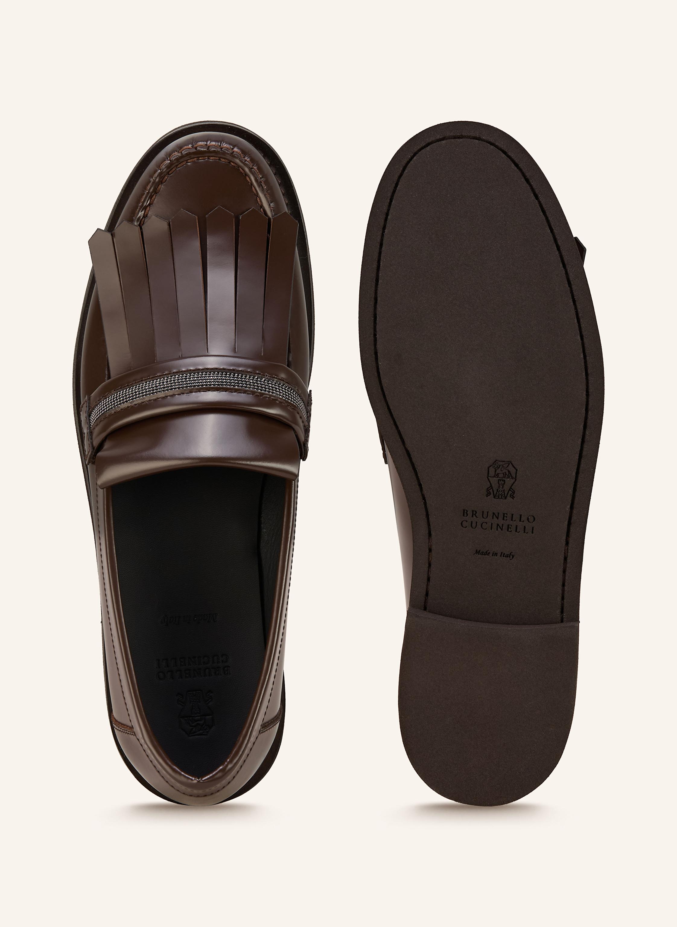 Thumbnail - Brunello Cucinelli Loafer Mit Schmucksteinen braun