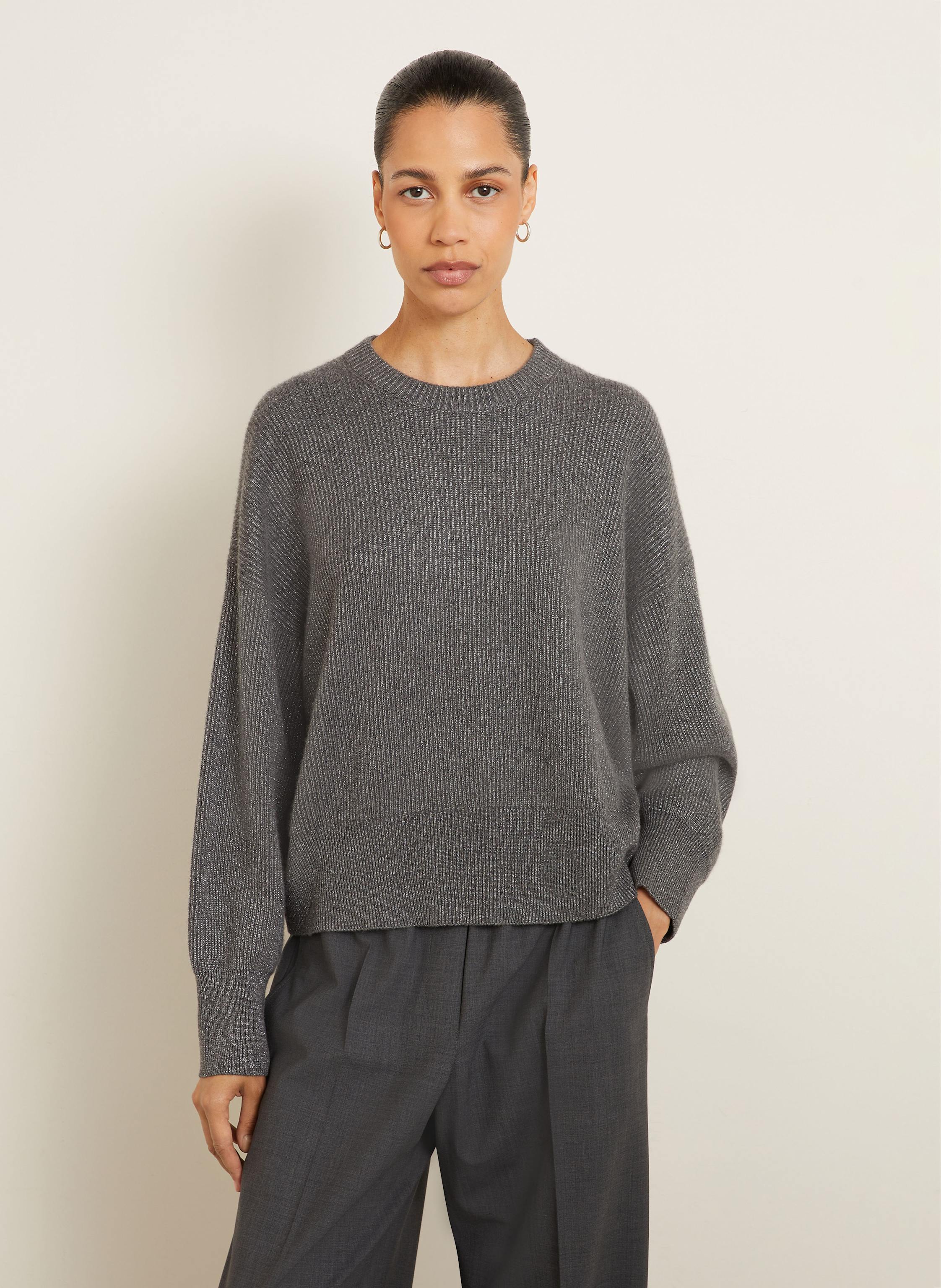 Thumbnail - Brunello Cucinelli Cashmere-Pullover grau