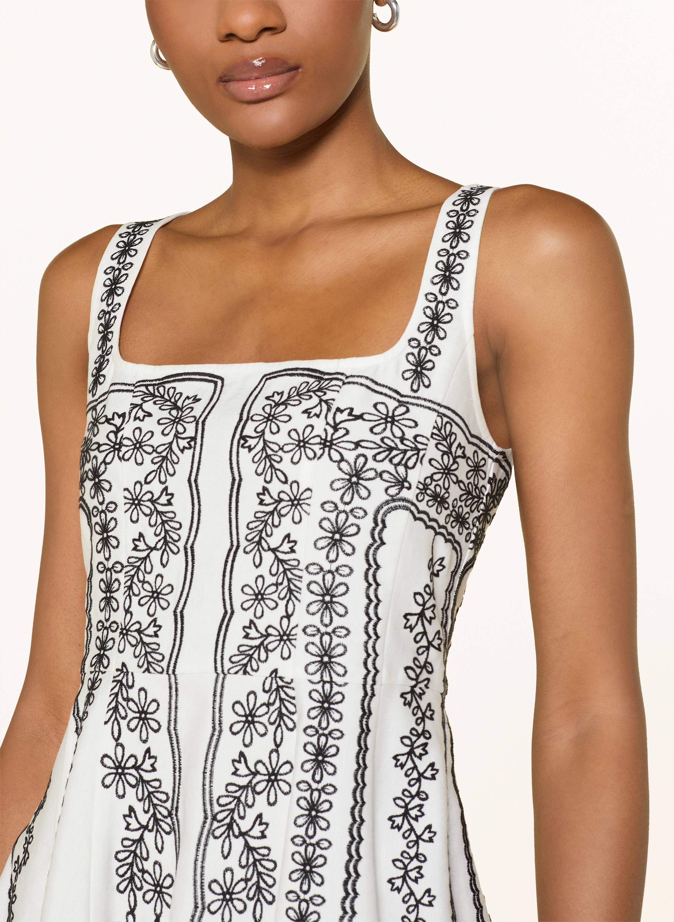 Thumbnail - Maje Kleid Mit Leinen weiss