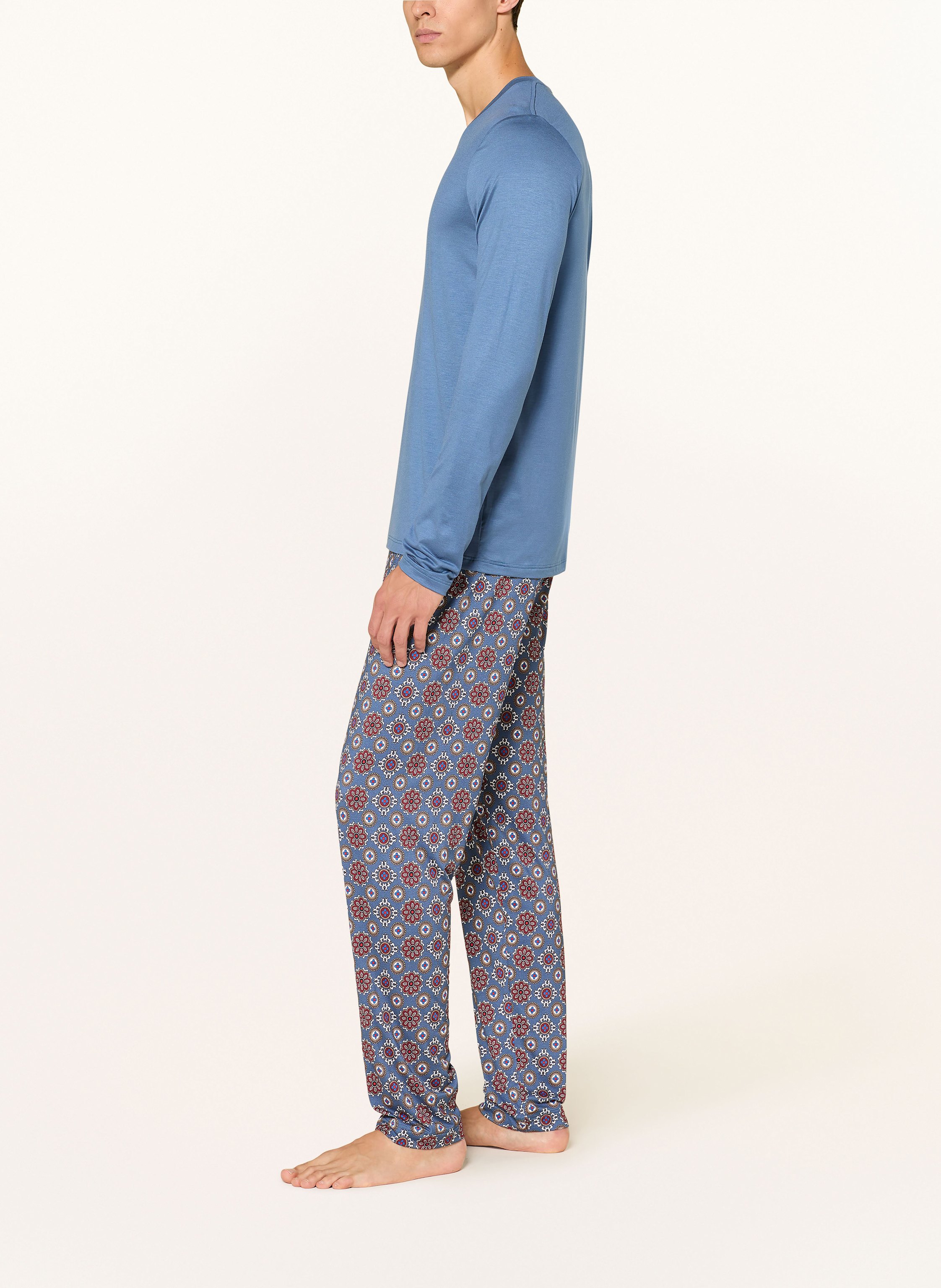 Thumbnail - Mey Schlafhose Serie Elegant Pattern blau