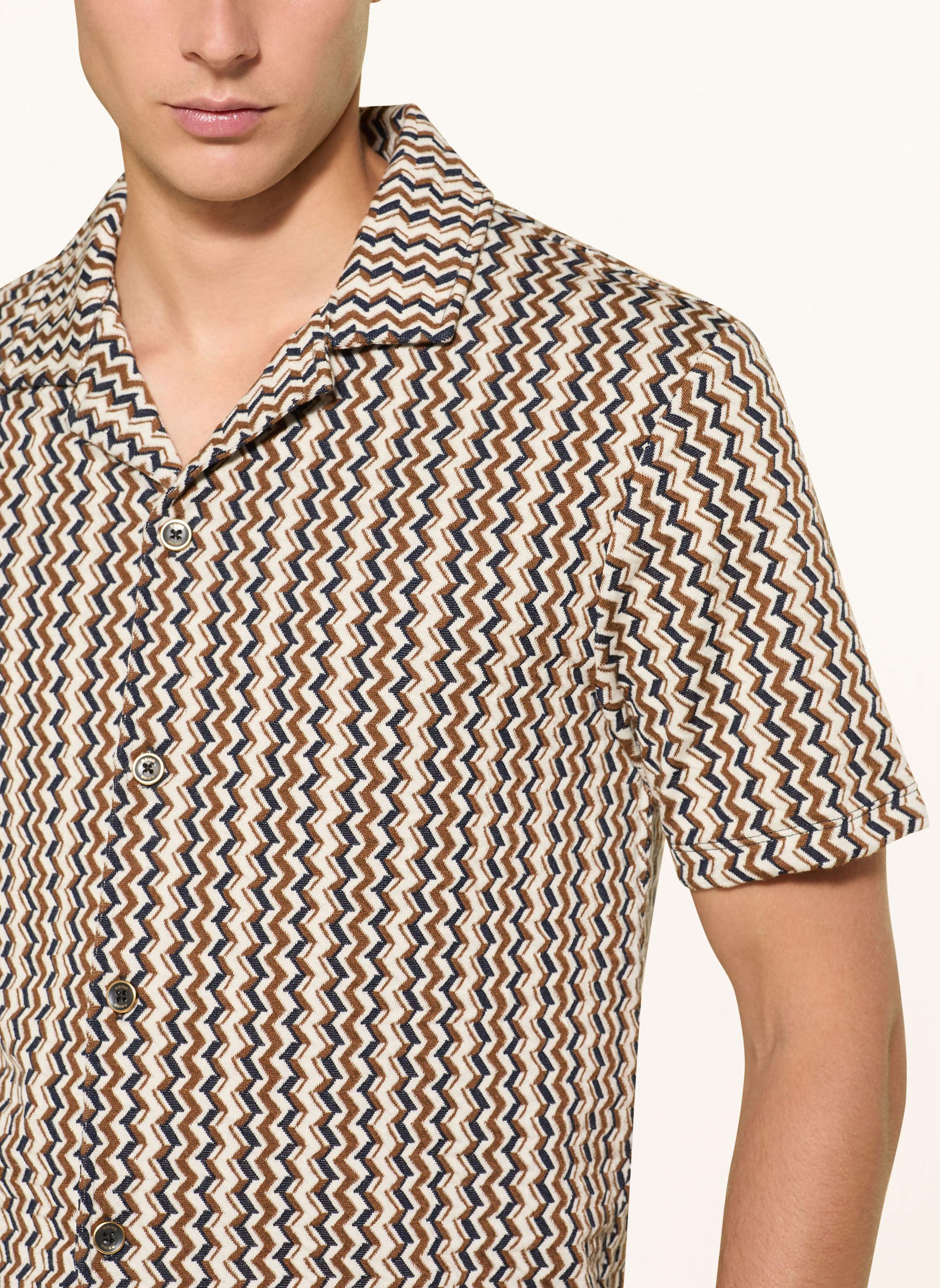 Thumbnail - Reiss Strickhemd Vallata Slim Fit braun