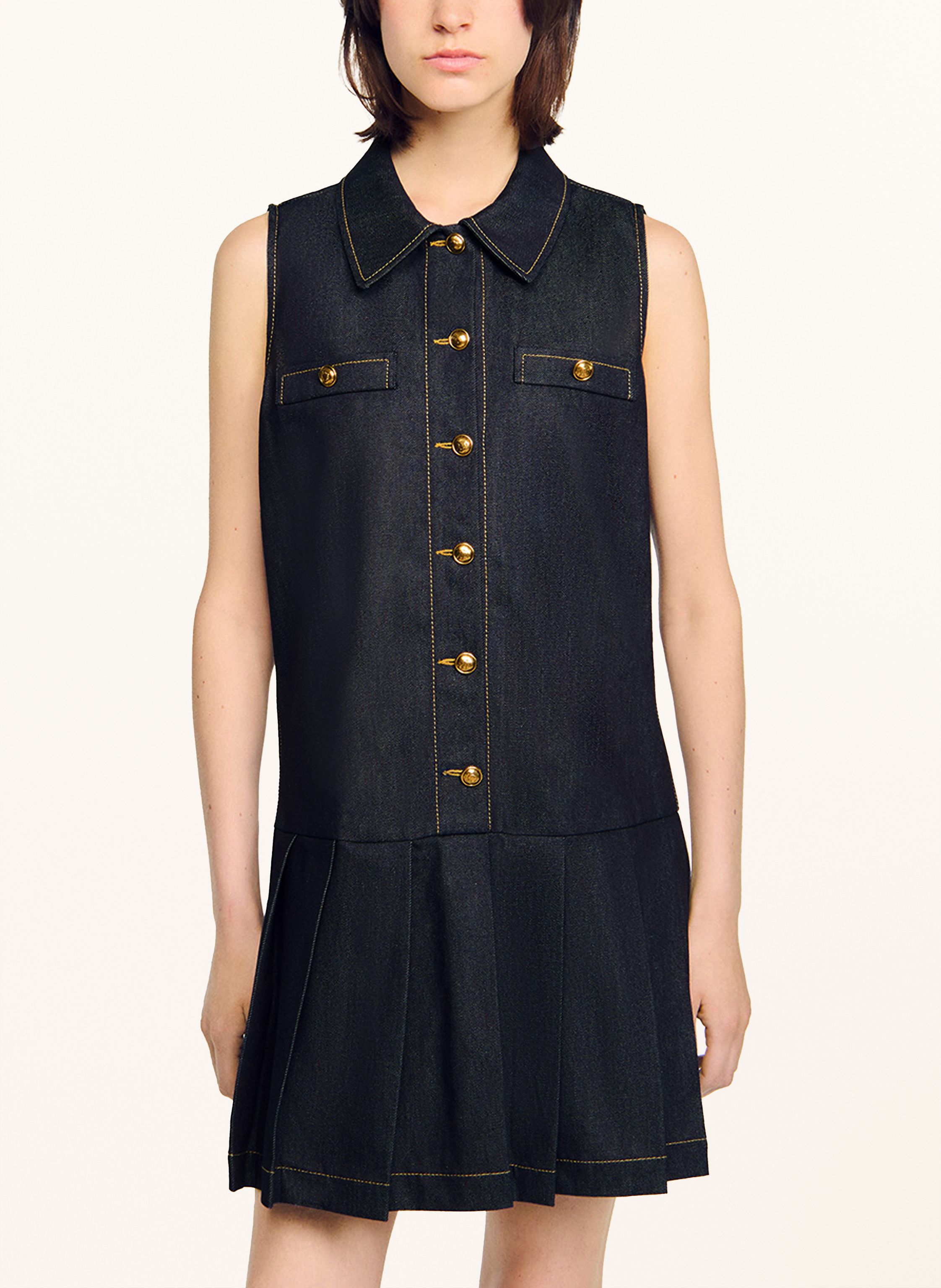 Thumbnail - Sandro Jeanskleid blau