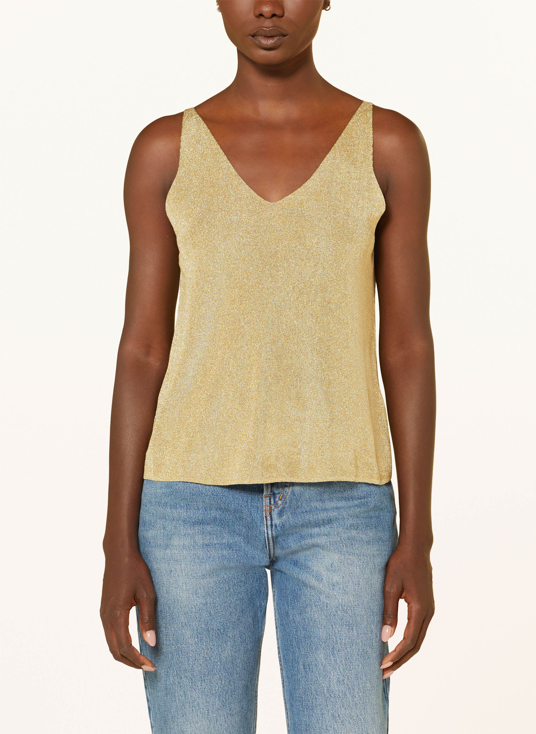 Thumbnail - Ba&Sh Stricktop Zuani Mit Glitzergarn gold