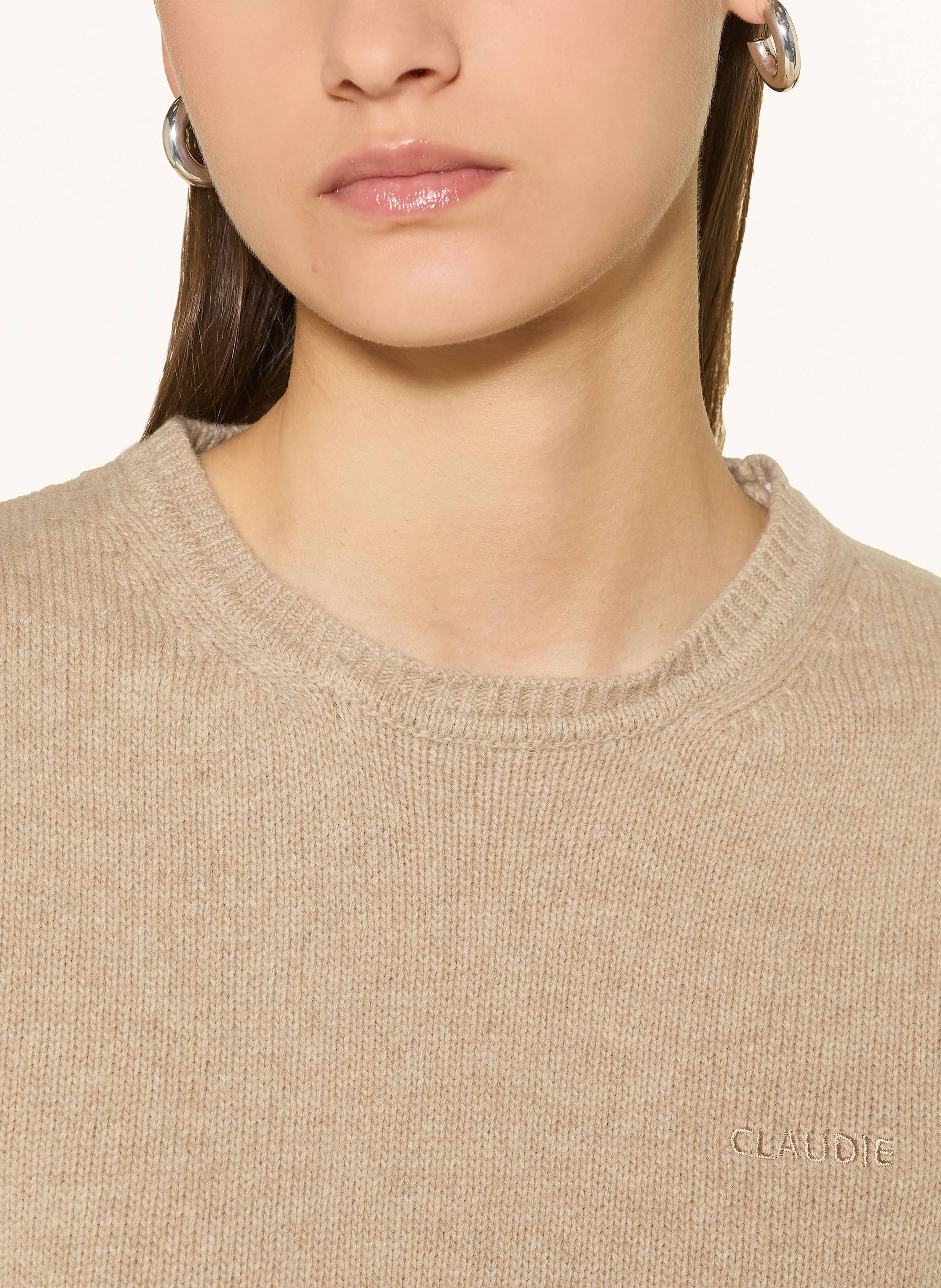 Thumbnail - Claudie Pierlot Pullunder Mit Abnehmbarem Kragen beige