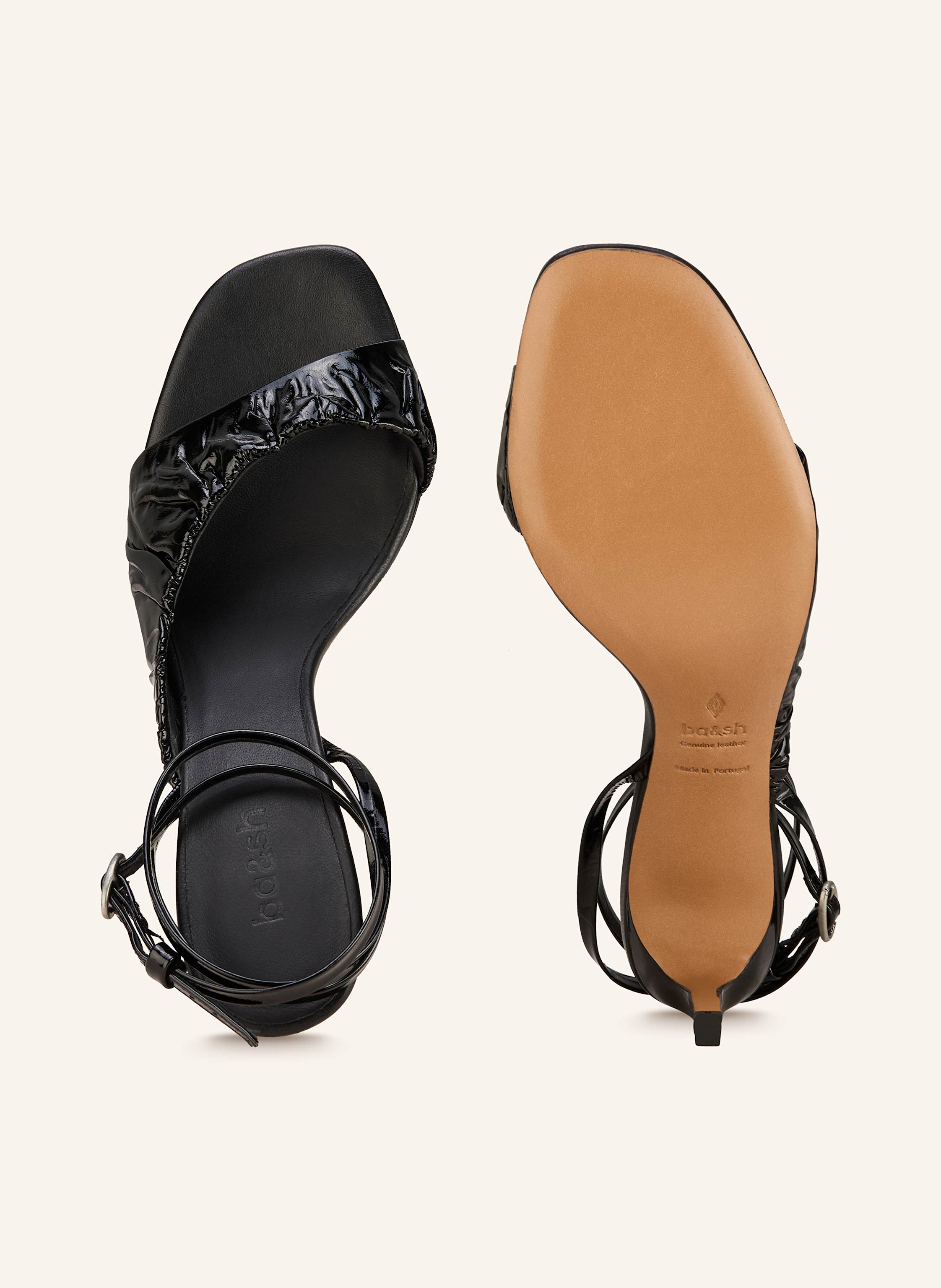 Thumbnail - Ba&Sh Lack-Sandaletten Coletta schwarz