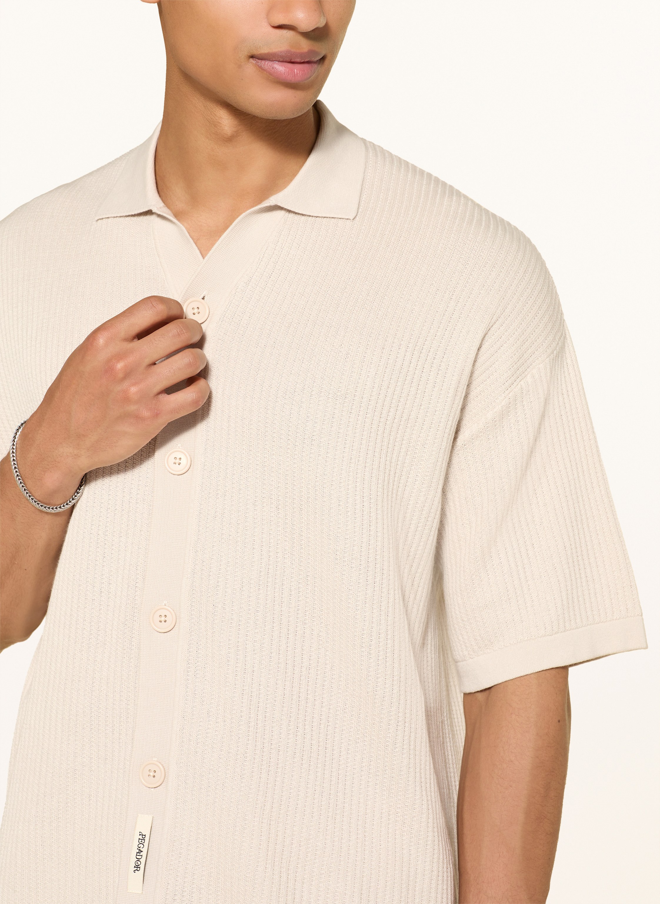 Thumbnail - Pegador Strickhemd Campbell Comfort Fit weiss