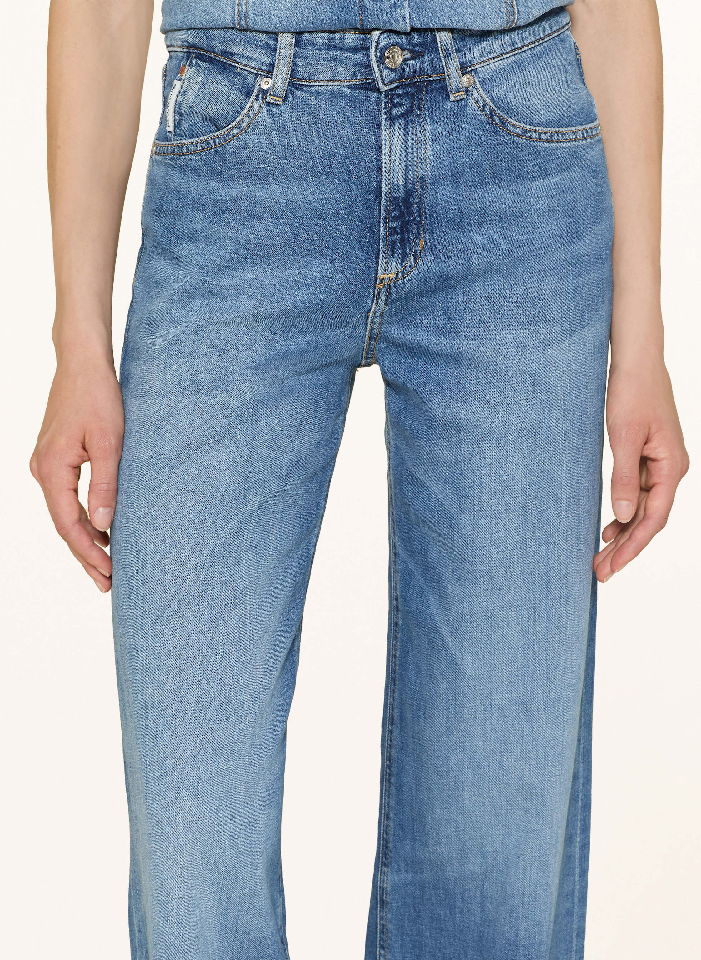 Thumbnail - Marc O'polo Denim Straight Jeans Tomma weiss