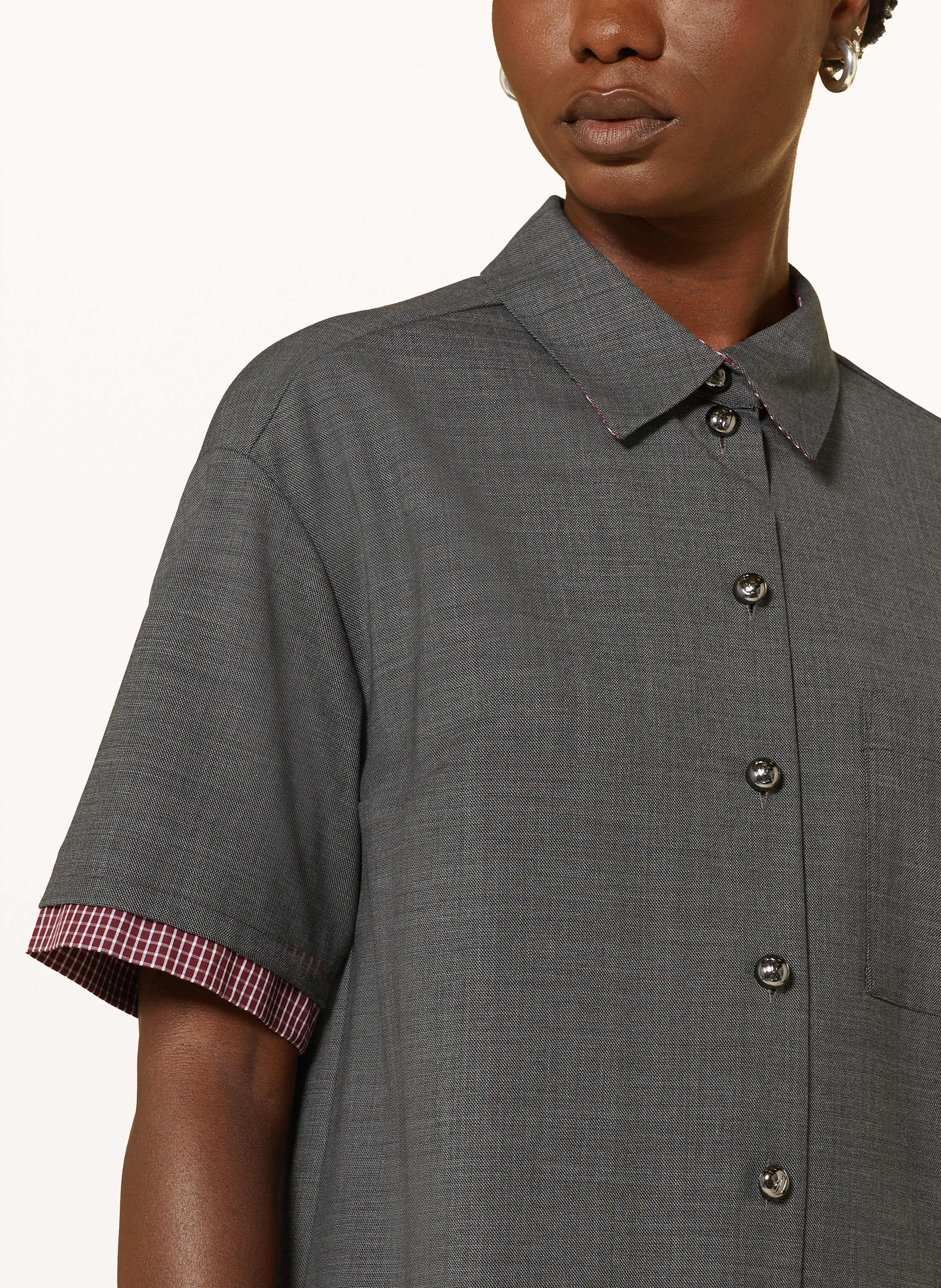 Thumbnail - Claudie Pierlot Hemdblusenkleid grau