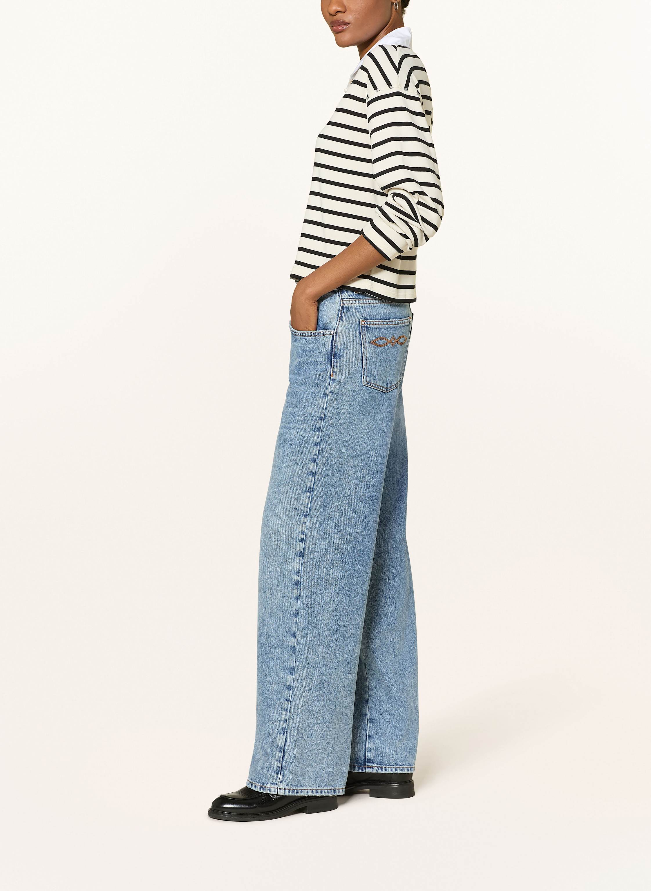 Thumbnail - Claudie Pierlot Wide Leg Jeans blau