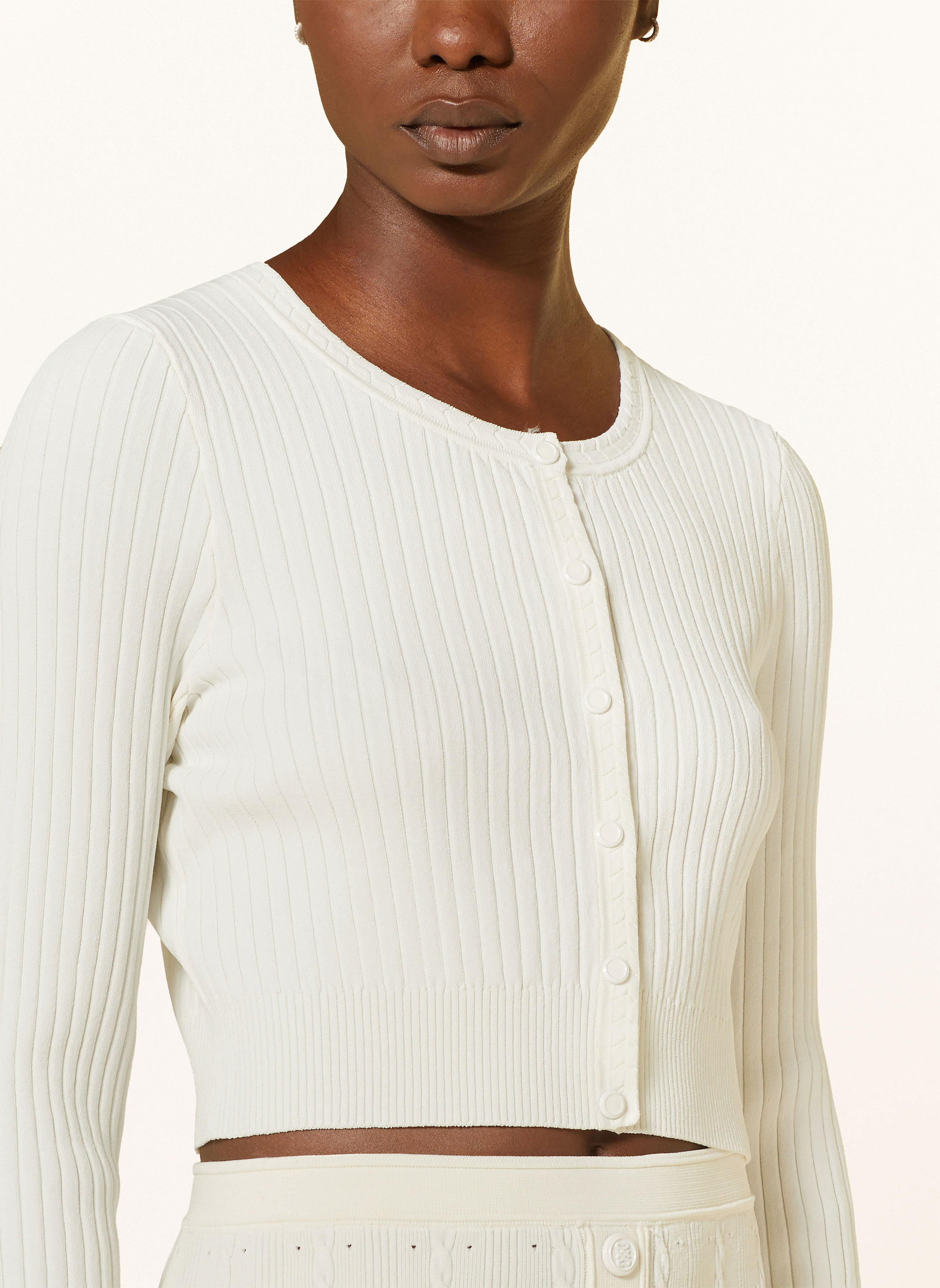 Thumbnail - Sandro Cropped-Strickjacke weiss