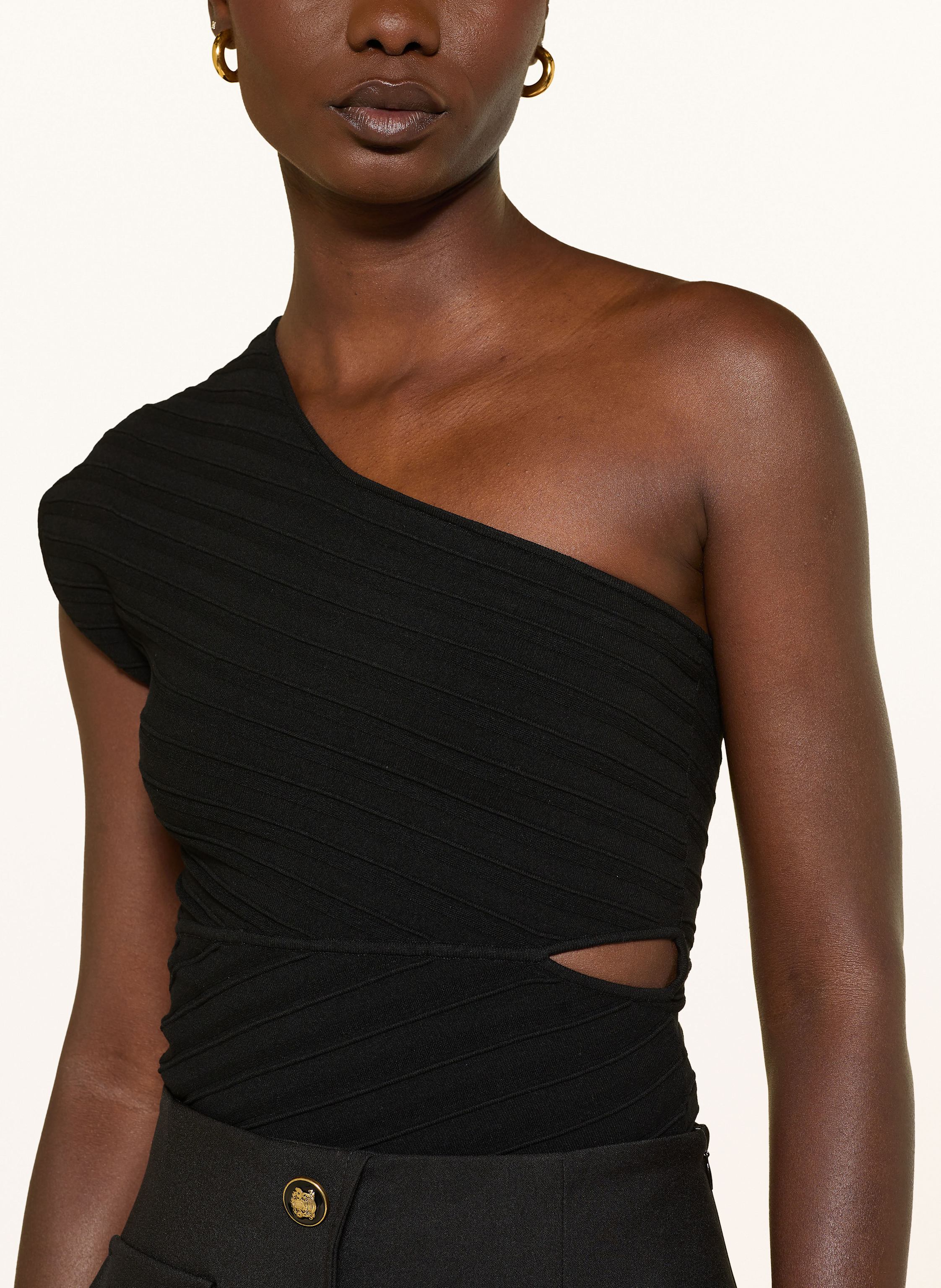 Thumbnail - Sandro One-Shoulder-Body Mit Cut-Out schwarz