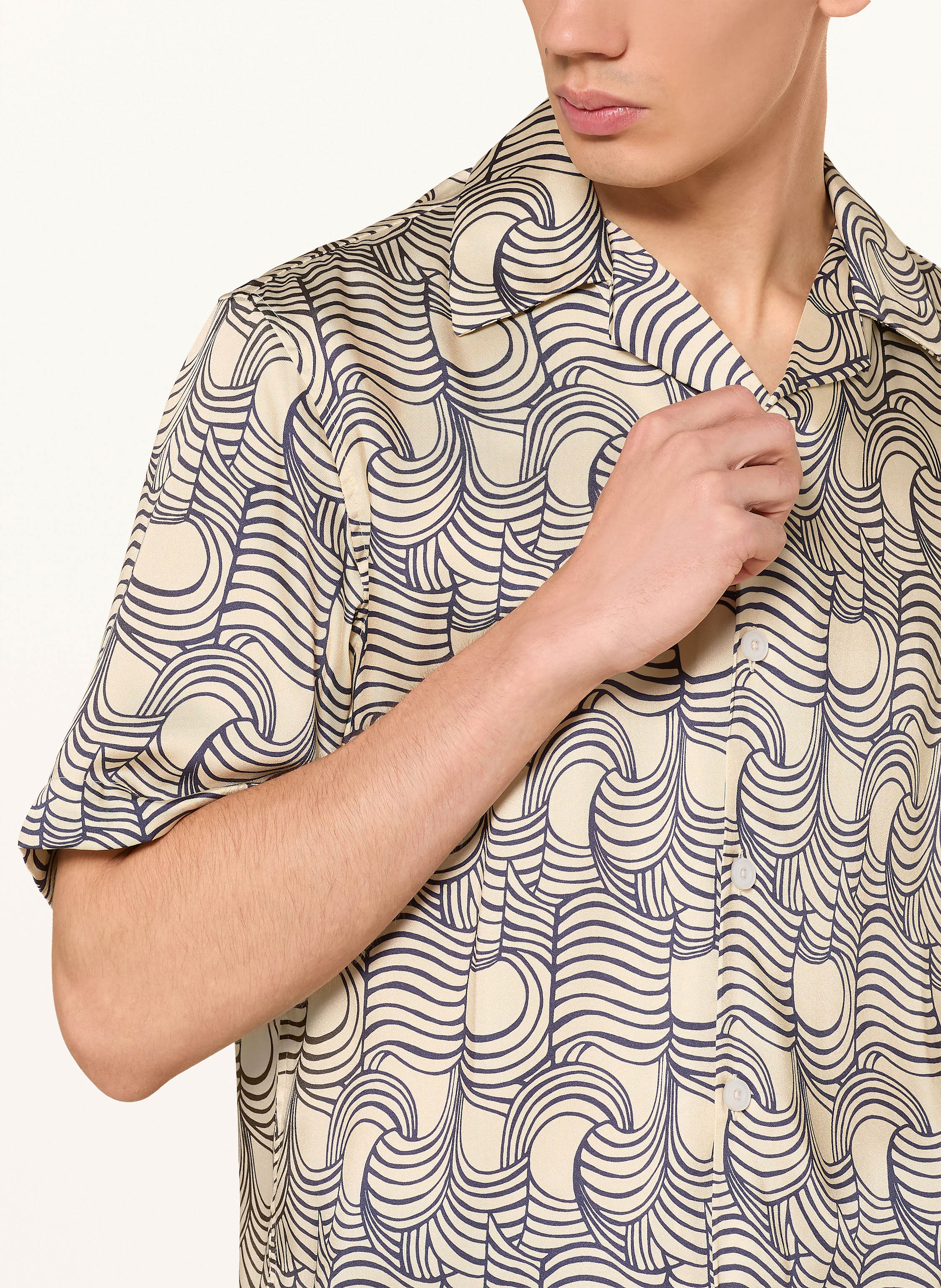 Thumbnail - Reiss Resorthemd Waver Relaxed Fit beige