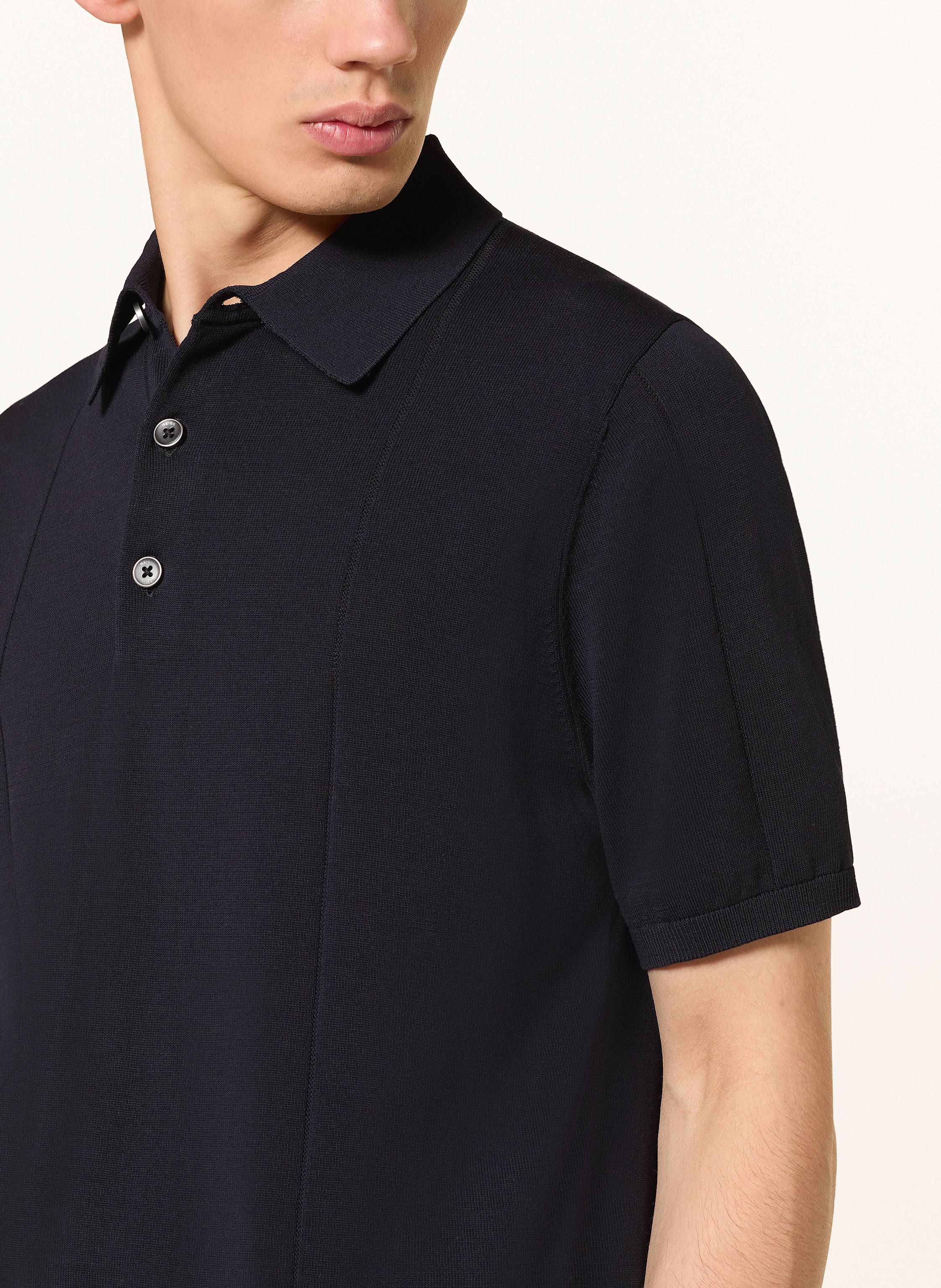 Thumbnail - Reiss Strick-Poloshirt Asher blau