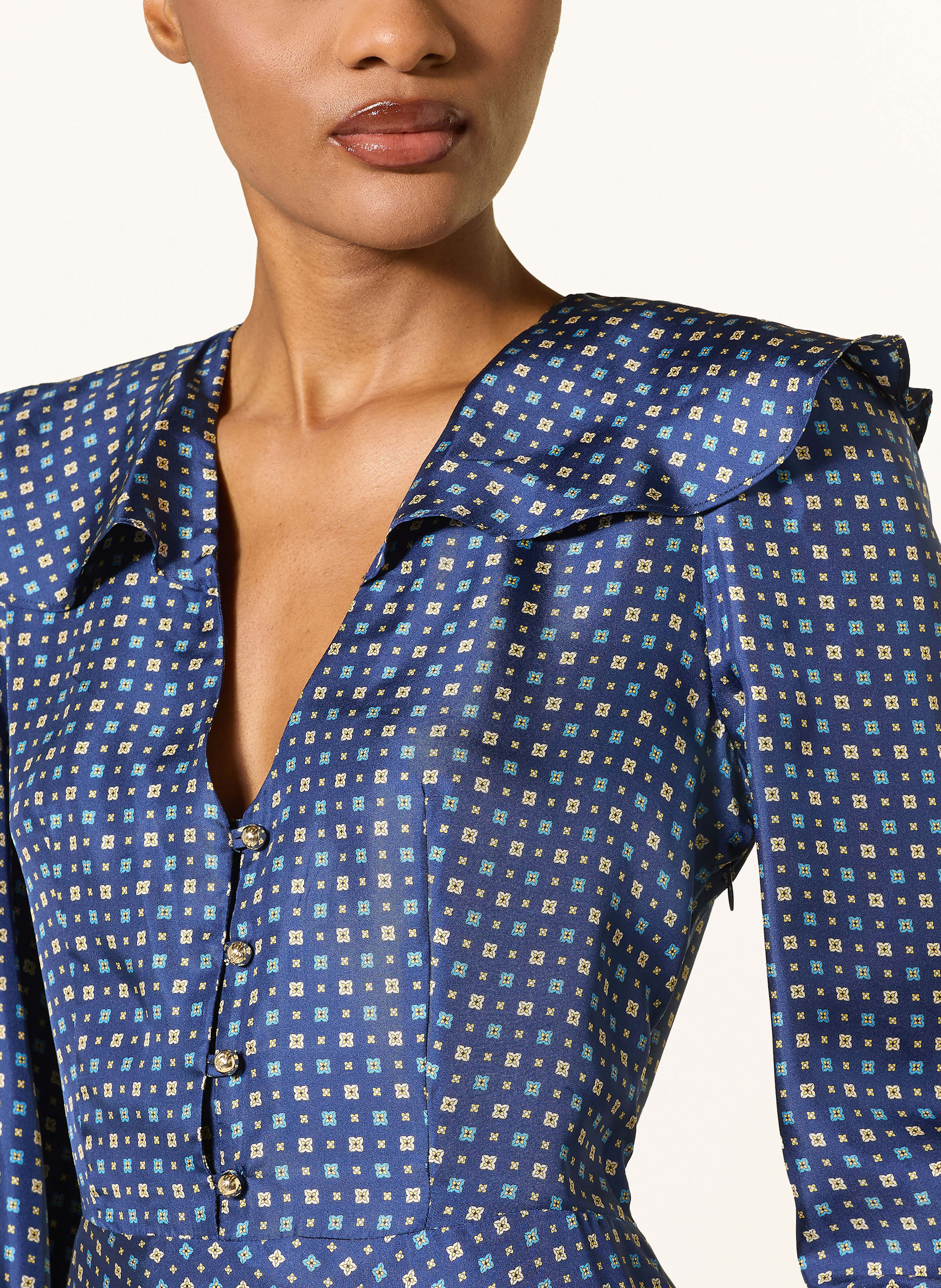 Thumbnail - Claudie Pierlot Kleid Mit Volants schwarz