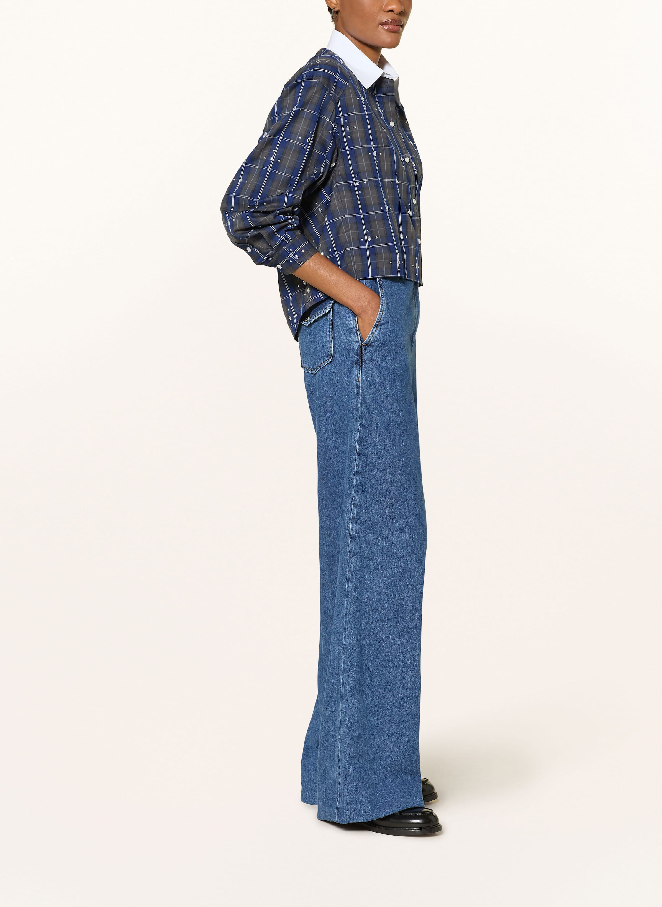 Thumbnail - Sandro Wide Leg Jeans blau