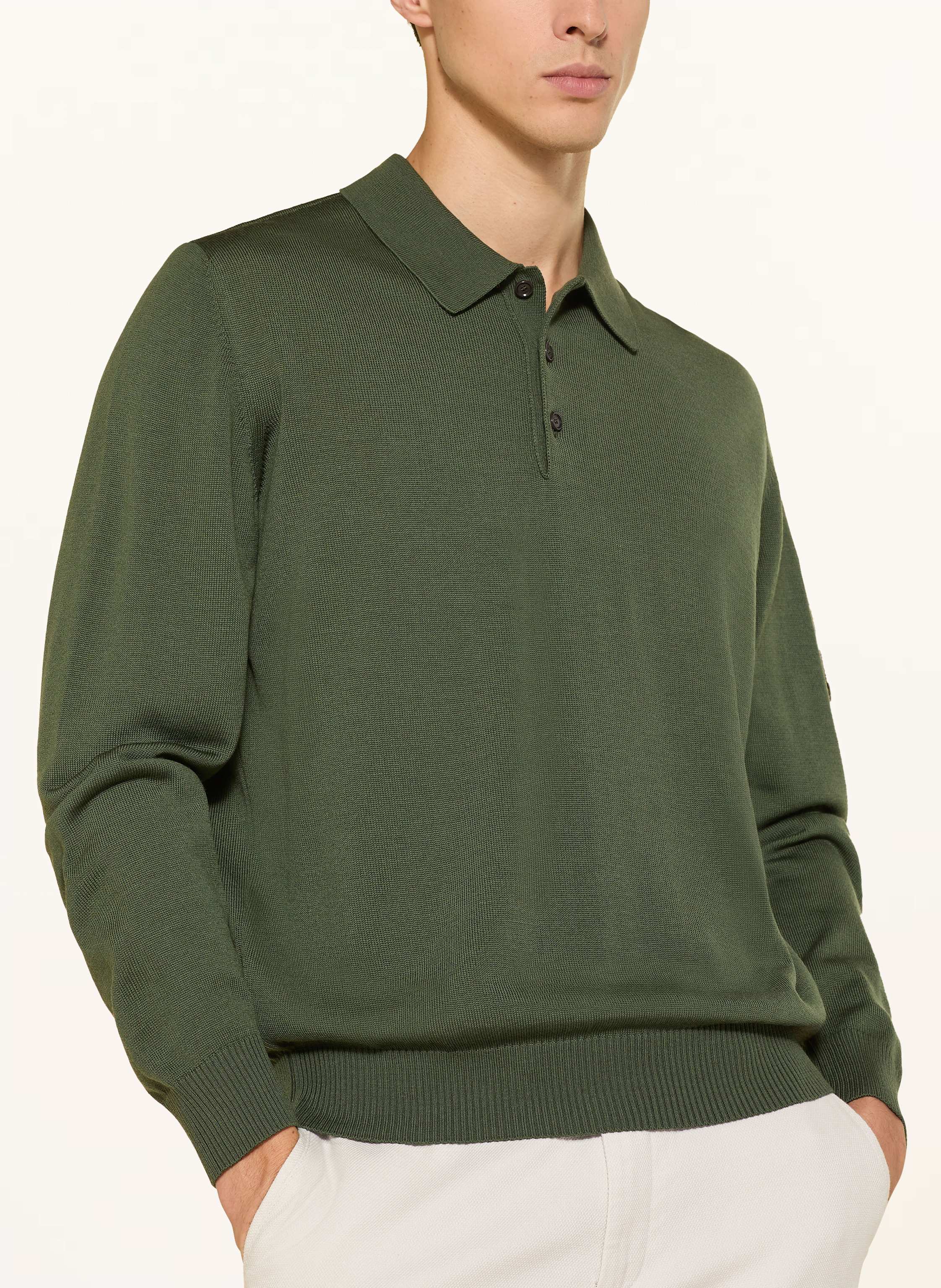 Thumbnail - Maerz Muenchen Strick-Poloshirt gruen