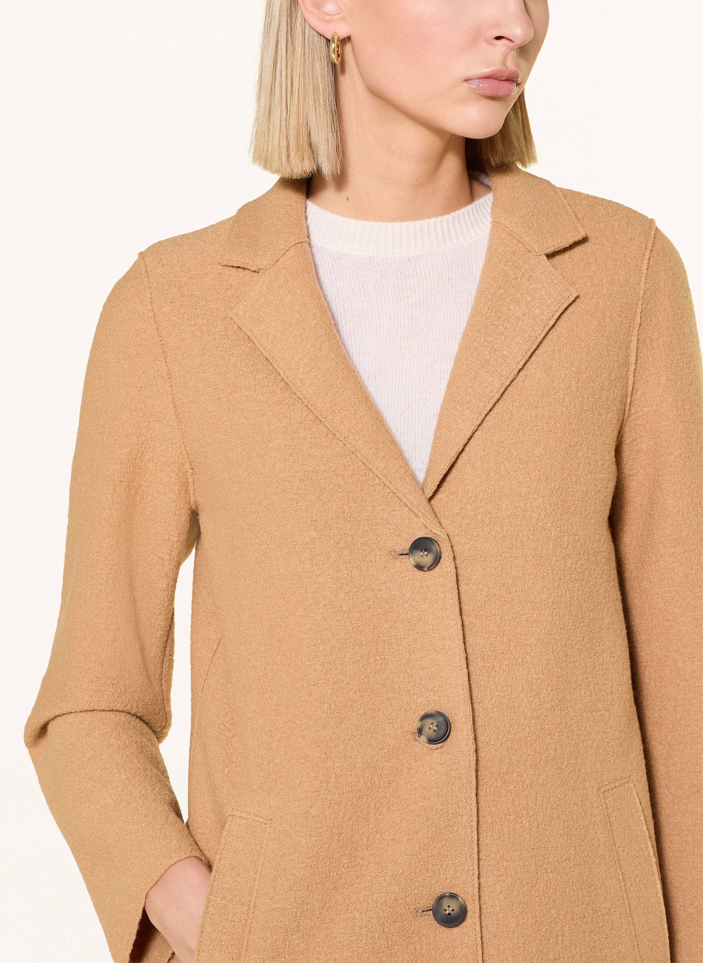 Thumbnail - Oui Wollmantel beige