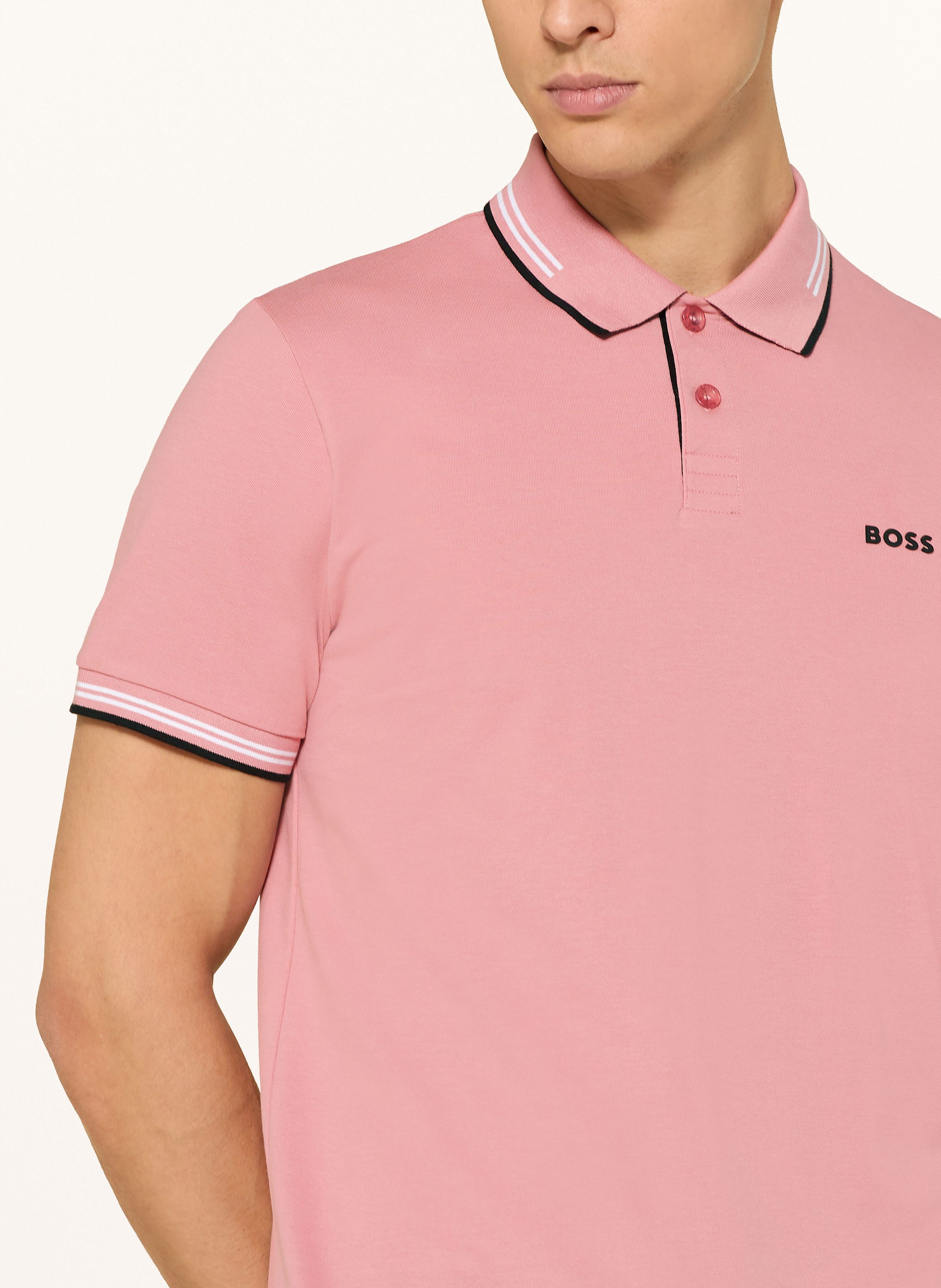 Thumbnail - Boss Piqué-Poloshirt Paul Slim Fit rot