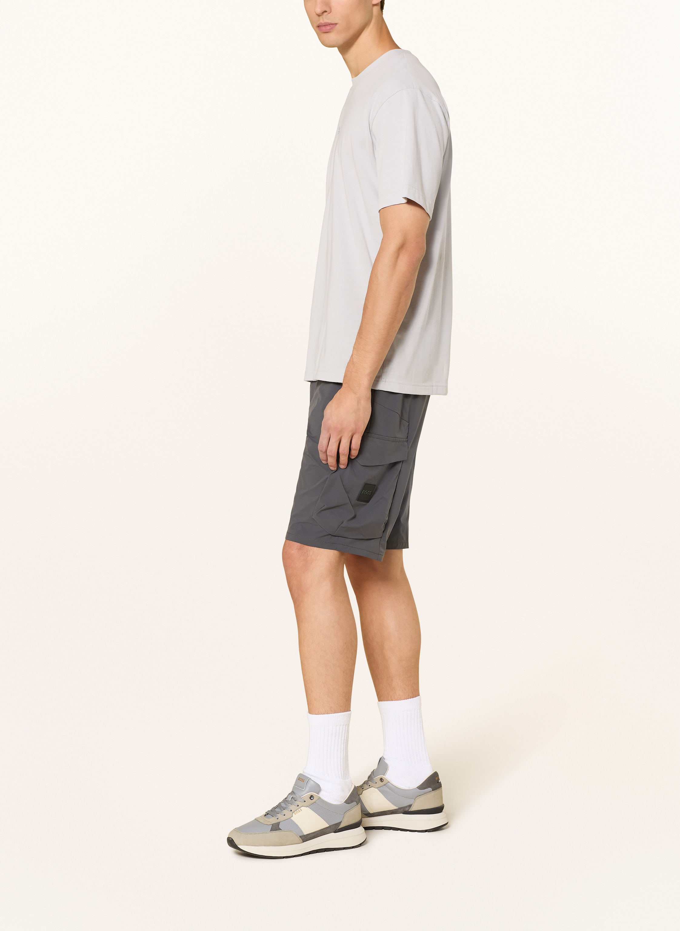 Thumbnail - Boss Cargoshorts Urbanex Tapered Fit grau