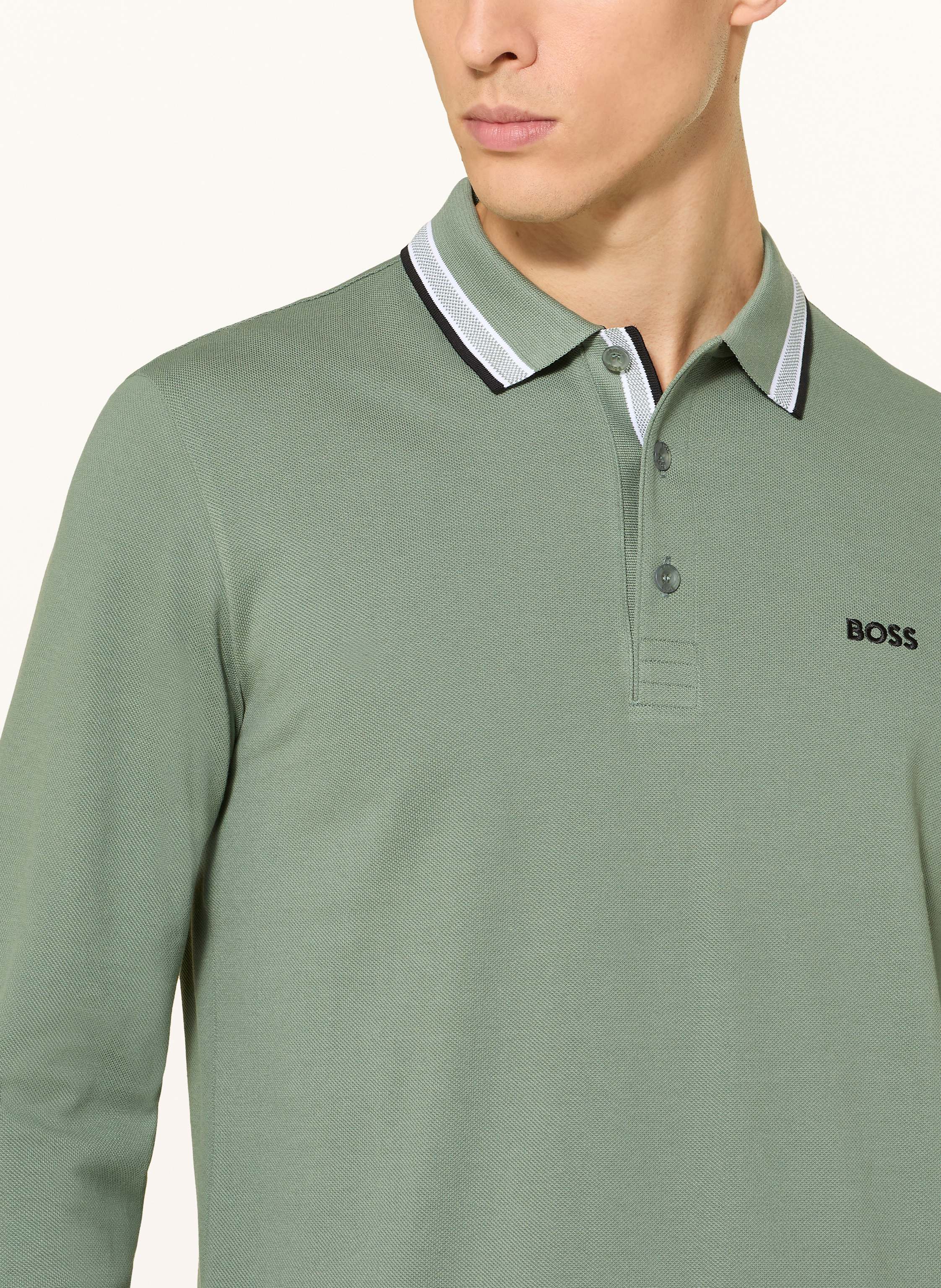 Thumbnail - Boss Piqué-Poloshirt Plisy Regular Fit gruen