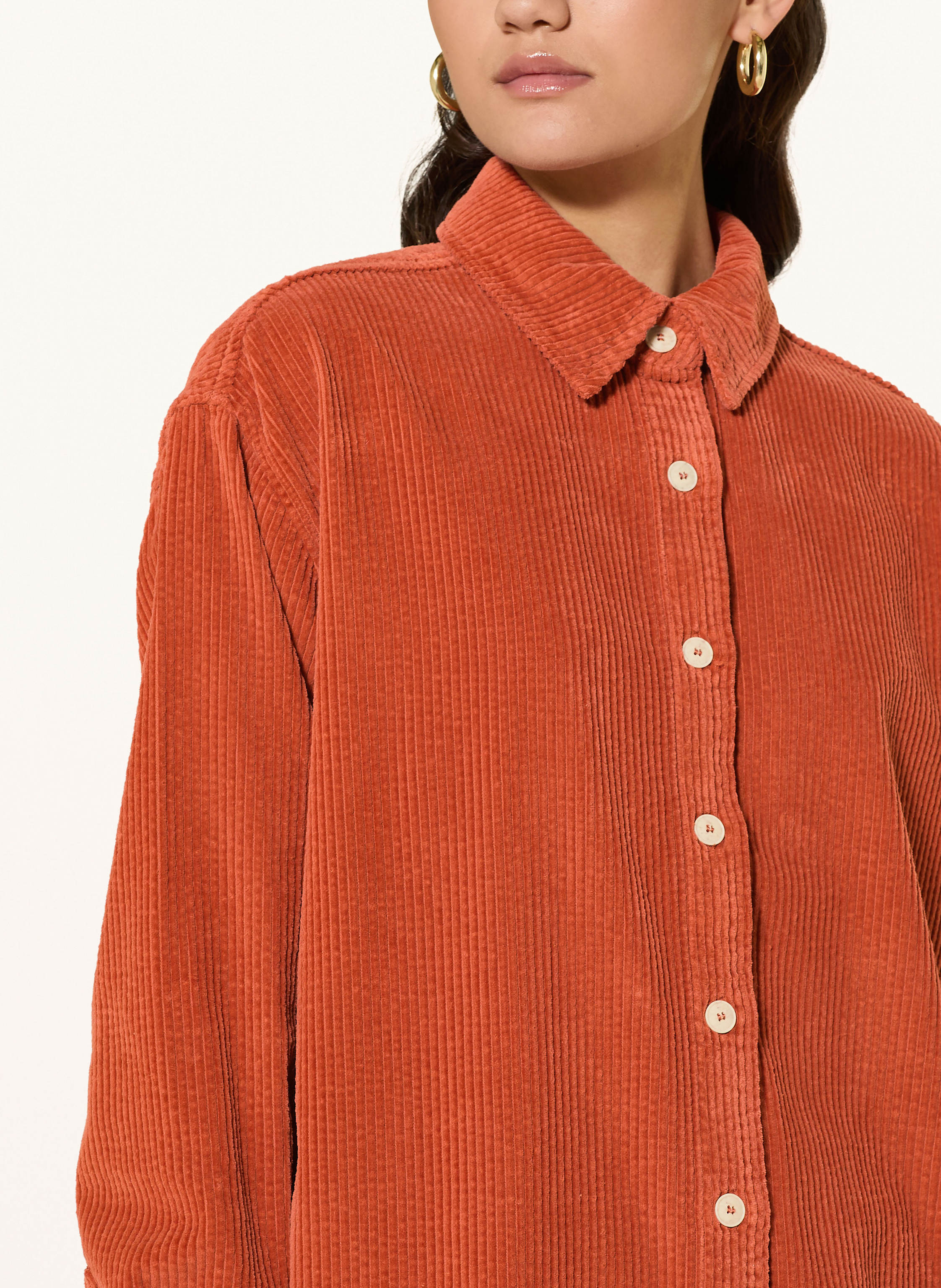 Thumbnail - American Vintage Cord-Overshirt Padow rot