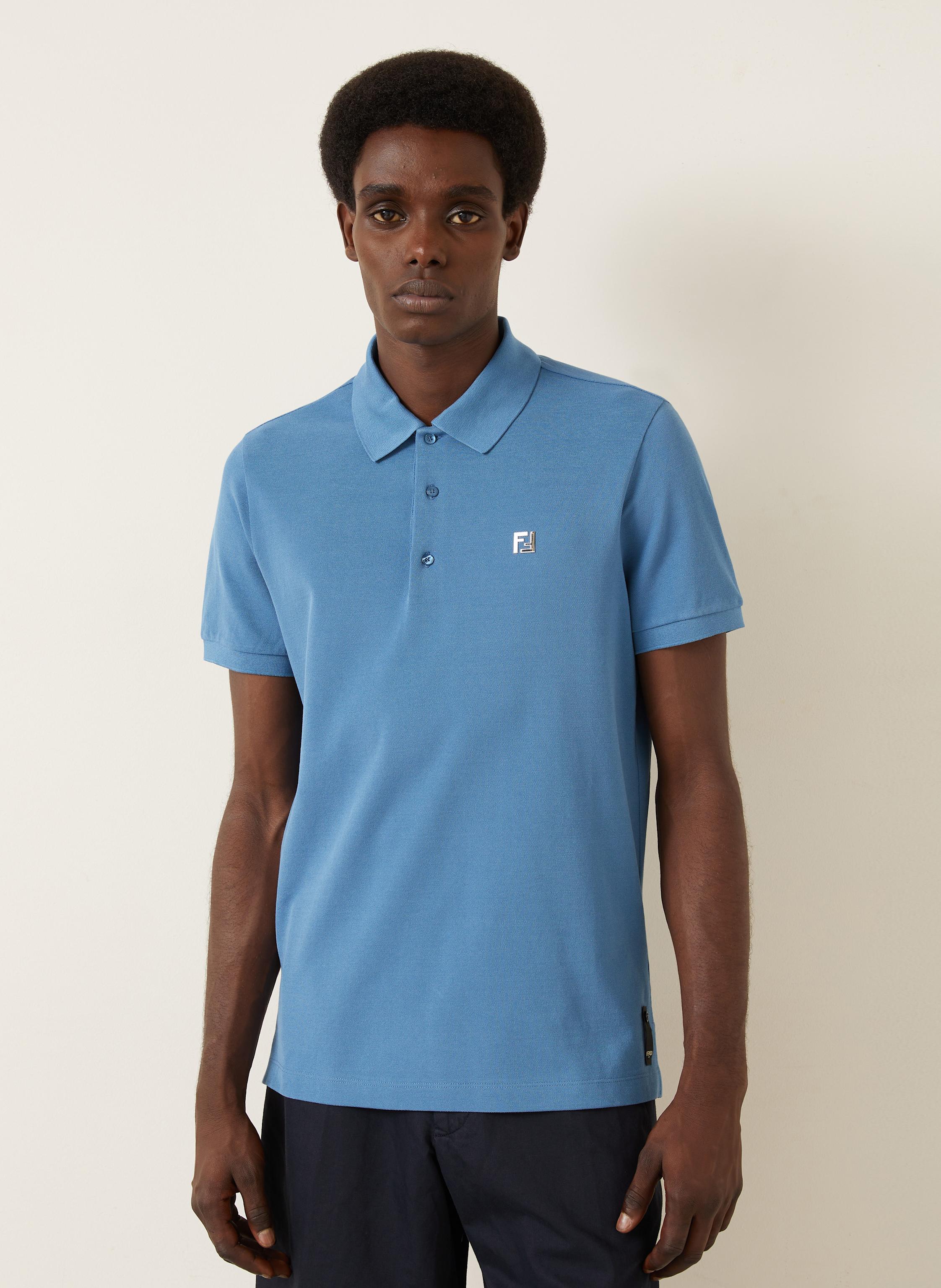 Thumbnail - Fendi Piqué-Poloshirt Regular Fit blau