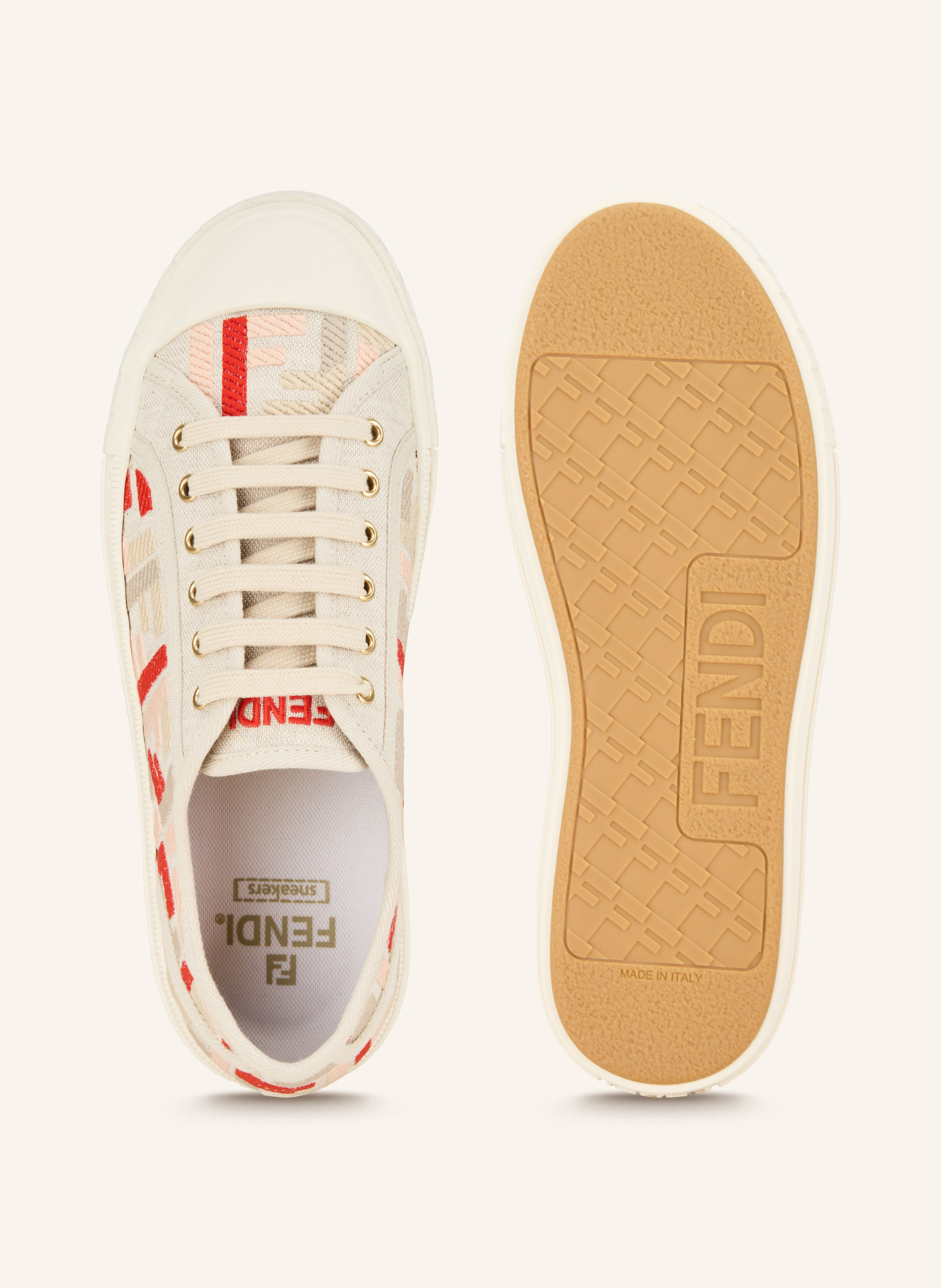 Thumbnail - Fendi Sneaker Domino beige