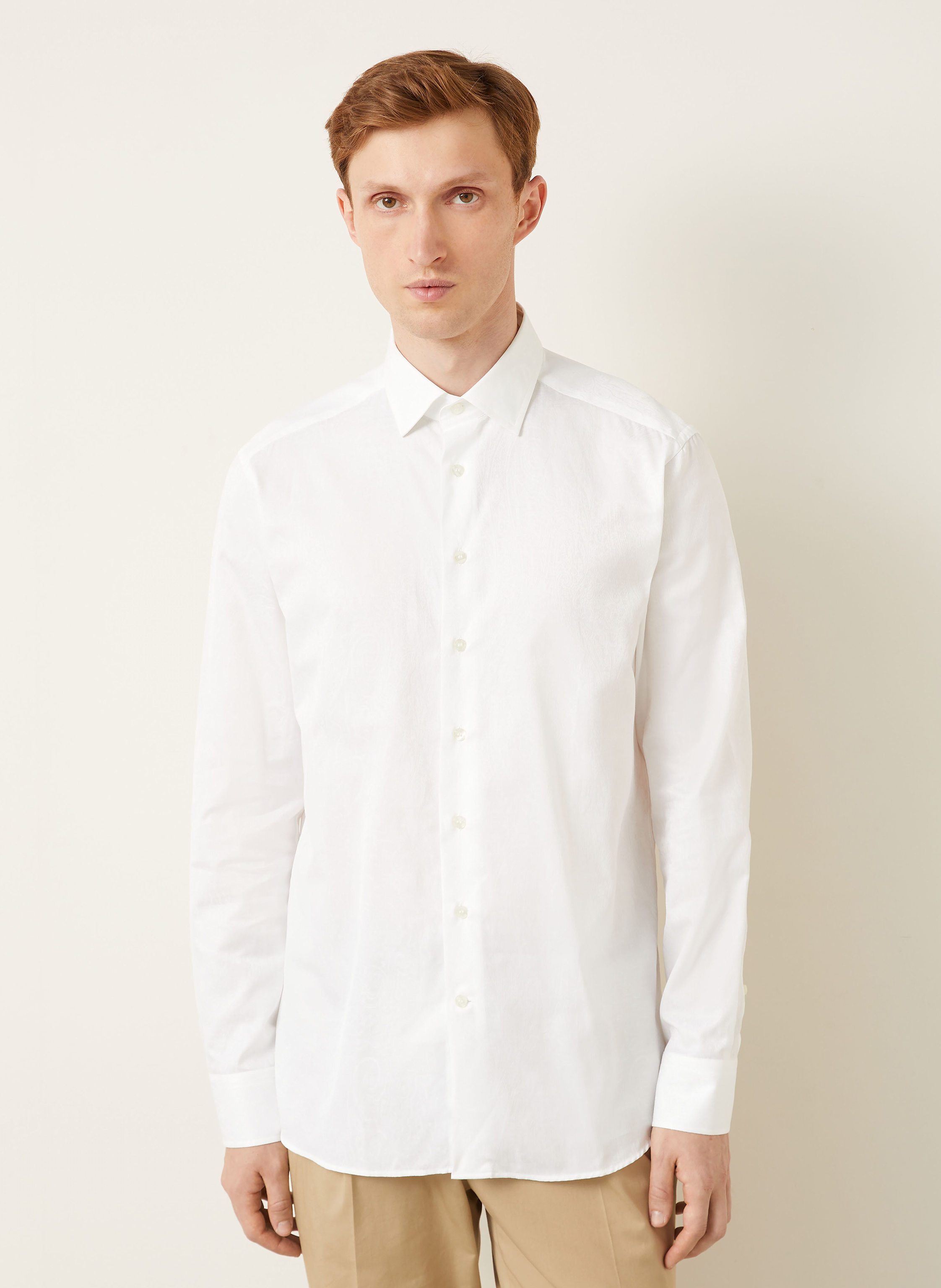 Thumbnail - Etro Brokat-Hemd Slim Fit weiss