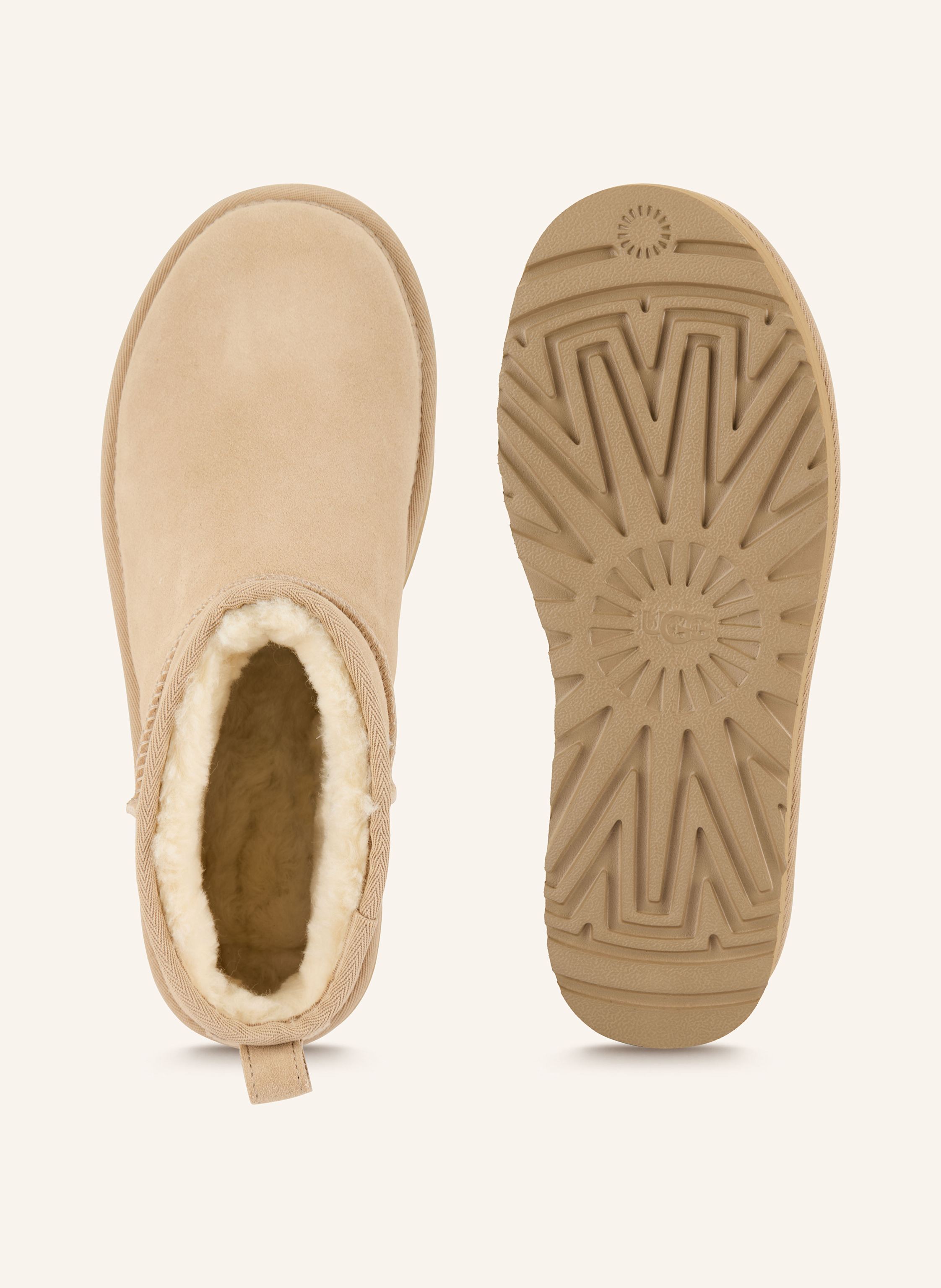 Thumbnail - Ugg Plateau-Boots Classic Ultra Mini Platform beige