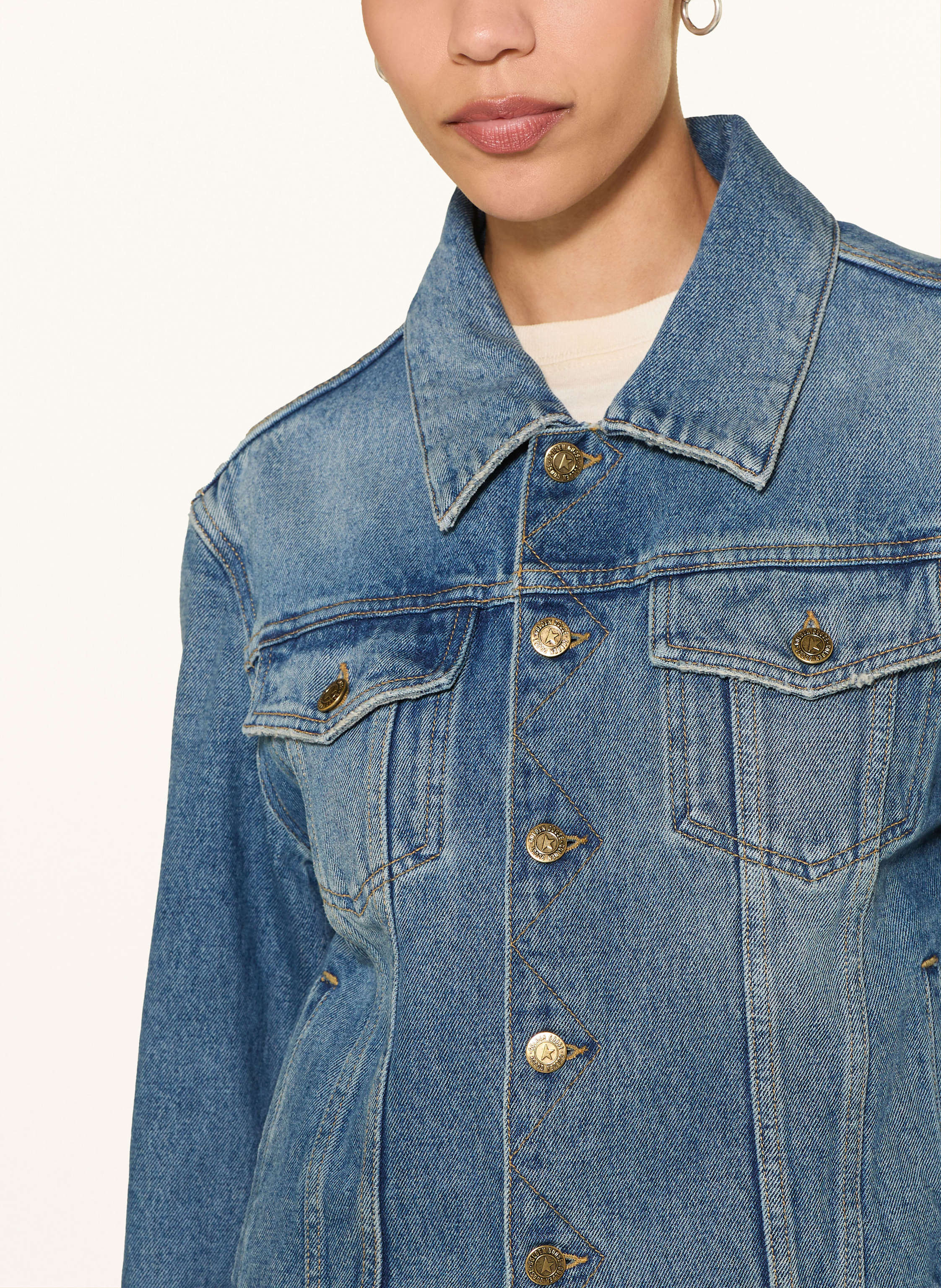 Thumbnail - Golden Goose Jeansjacke blau