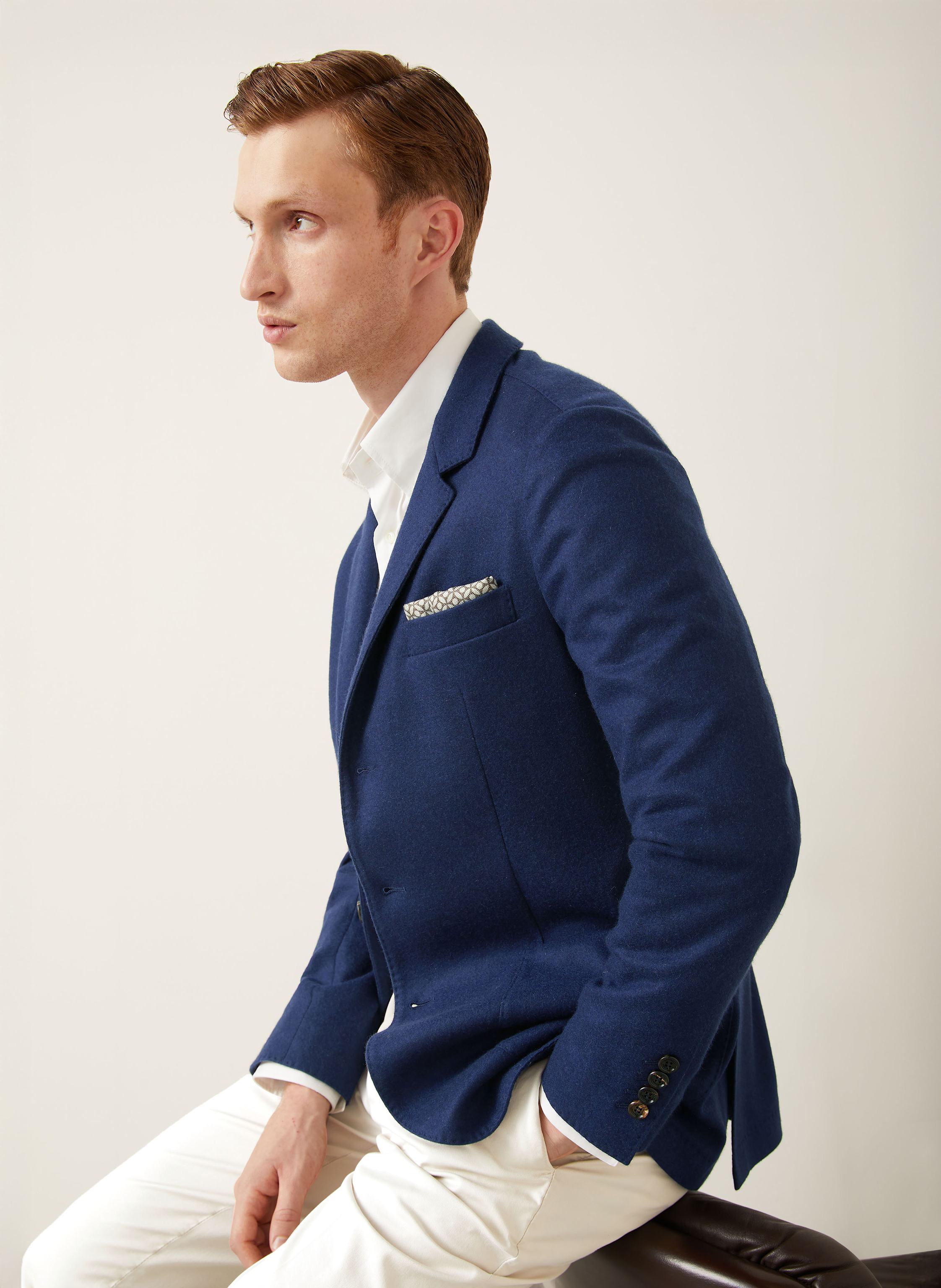 Thumbnail - Brunello Cucinelli Cashmere-Sakko Extra Slim Fit blau