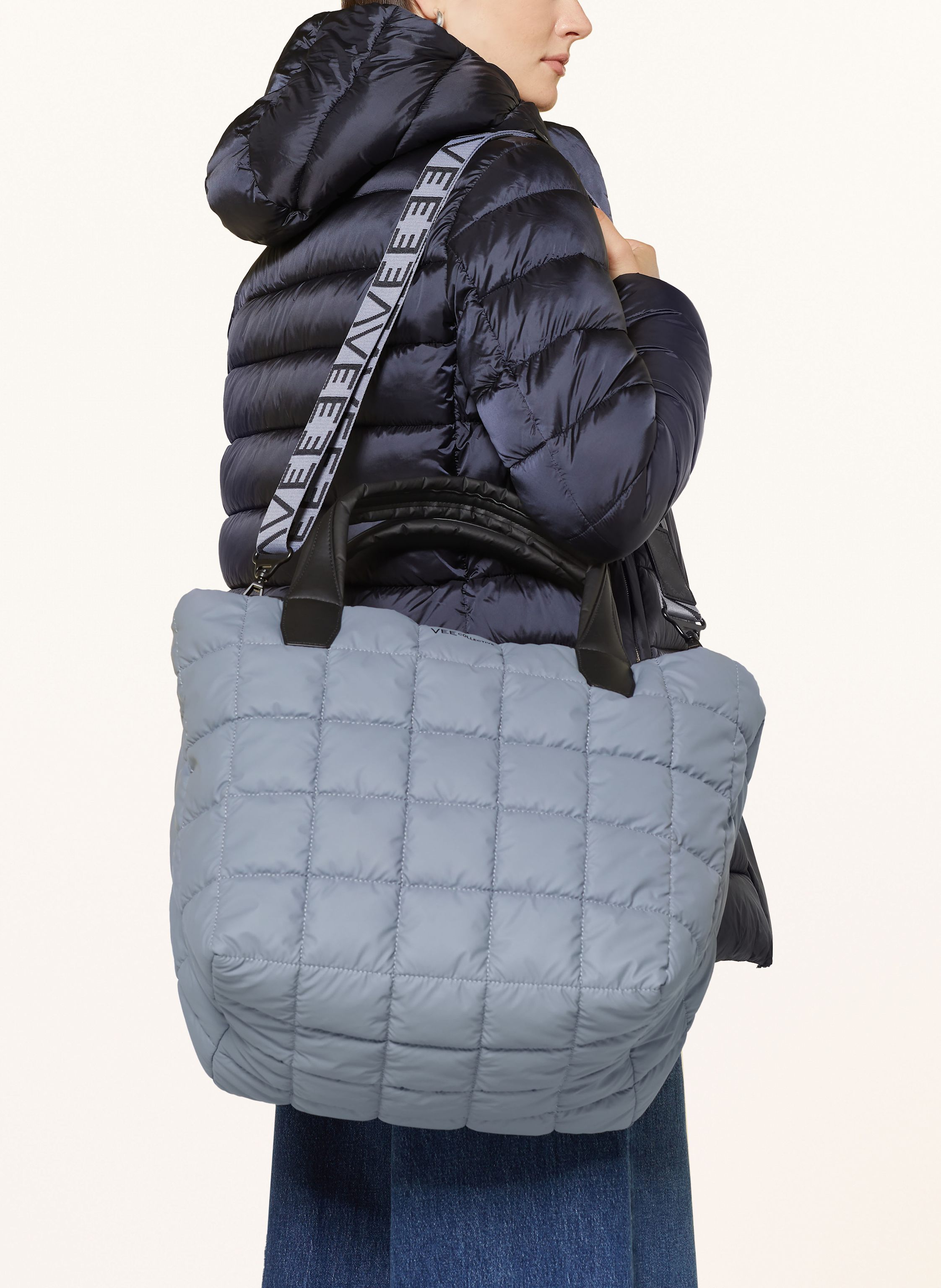 Thumbnail - Vee Collective Shopper Porter Tote Medium grau