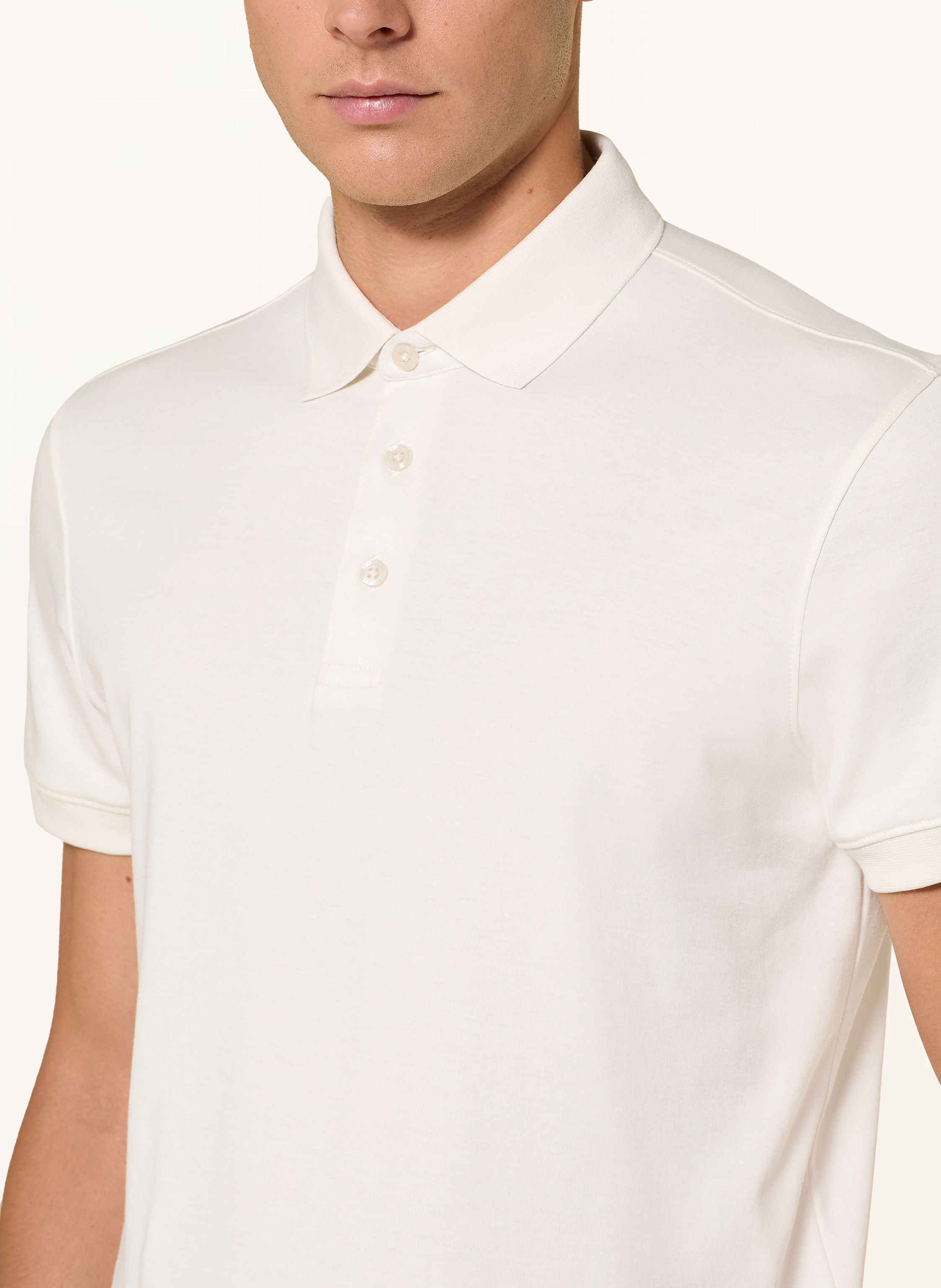 Thumbnail - Ragman Jersey-Poloshirt weiss