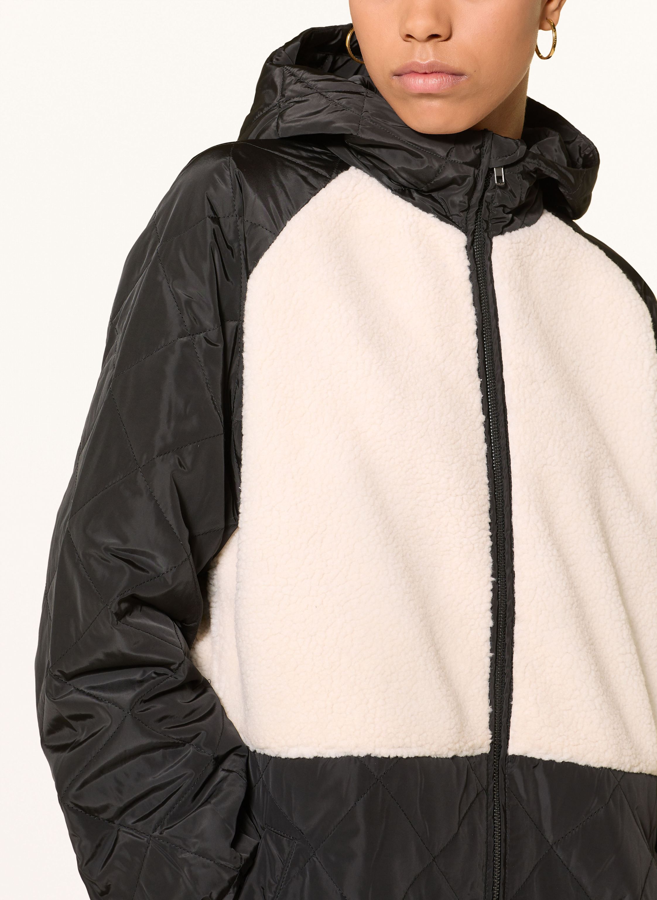 Thumbnail - Msch Copenhagen Steppmantel Mschadelyn Kiara Im Materialmix schwarz