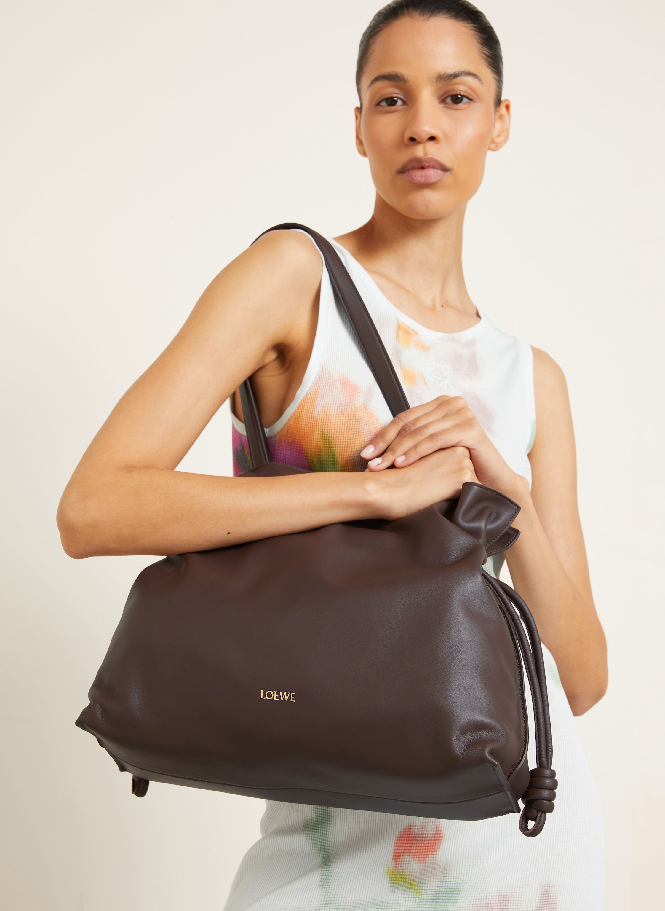 Thumbnail - Loewe Handtasche Flamenco braun