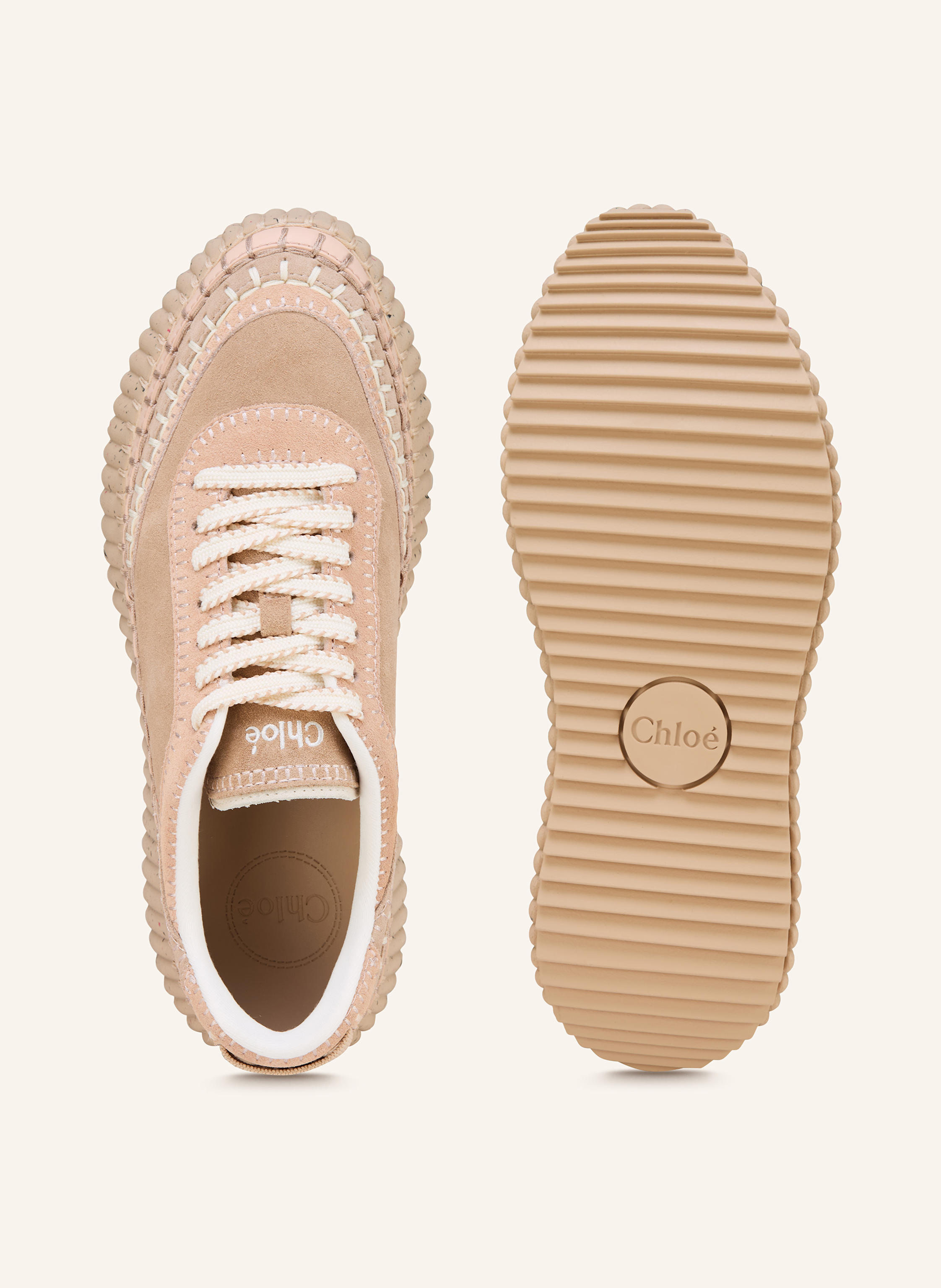 Thumbnail - Chloé Sneaker Nama beige