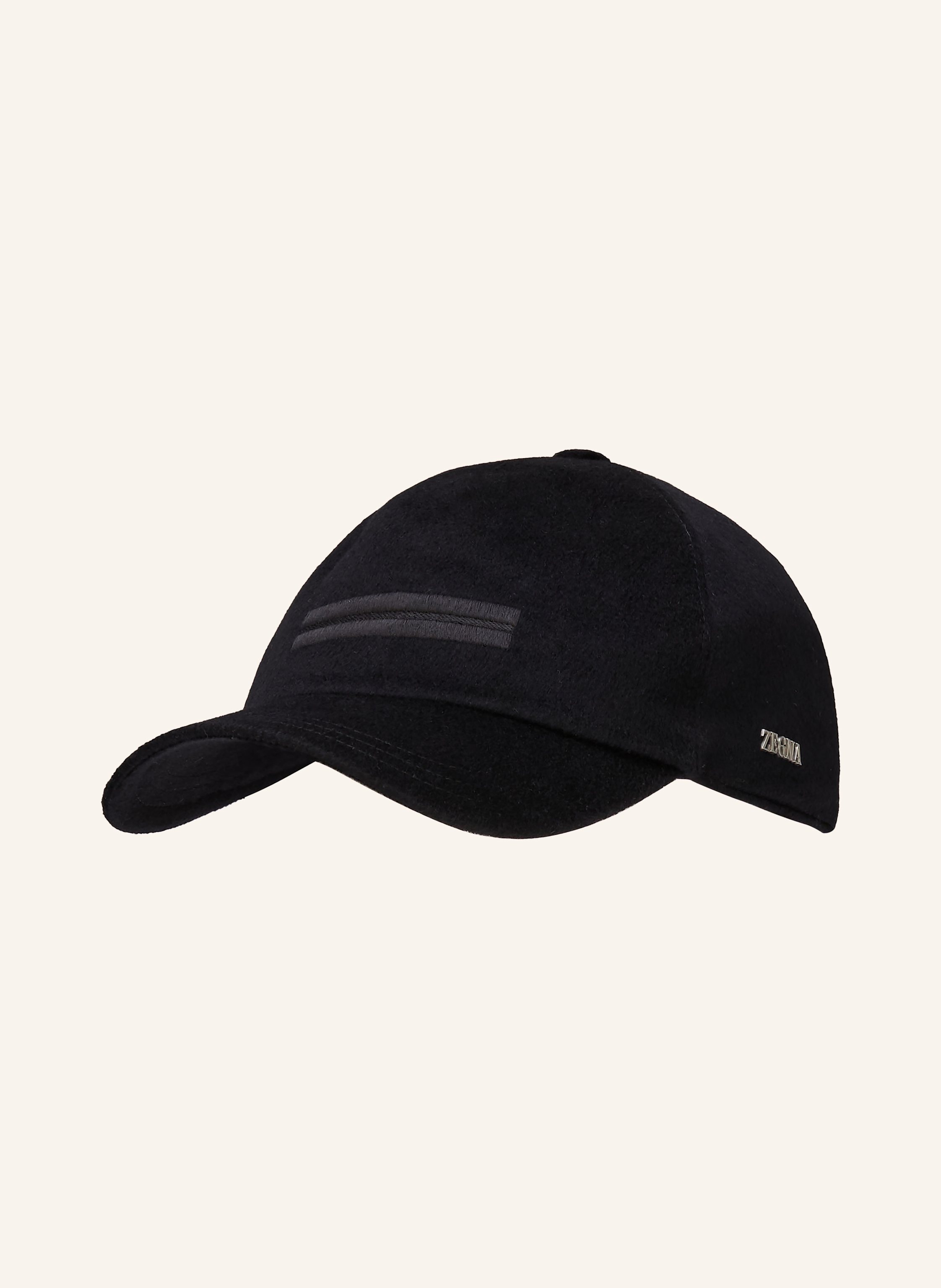 Zegna Zegna Flanell-Cap schwarz in SCHWARZ
