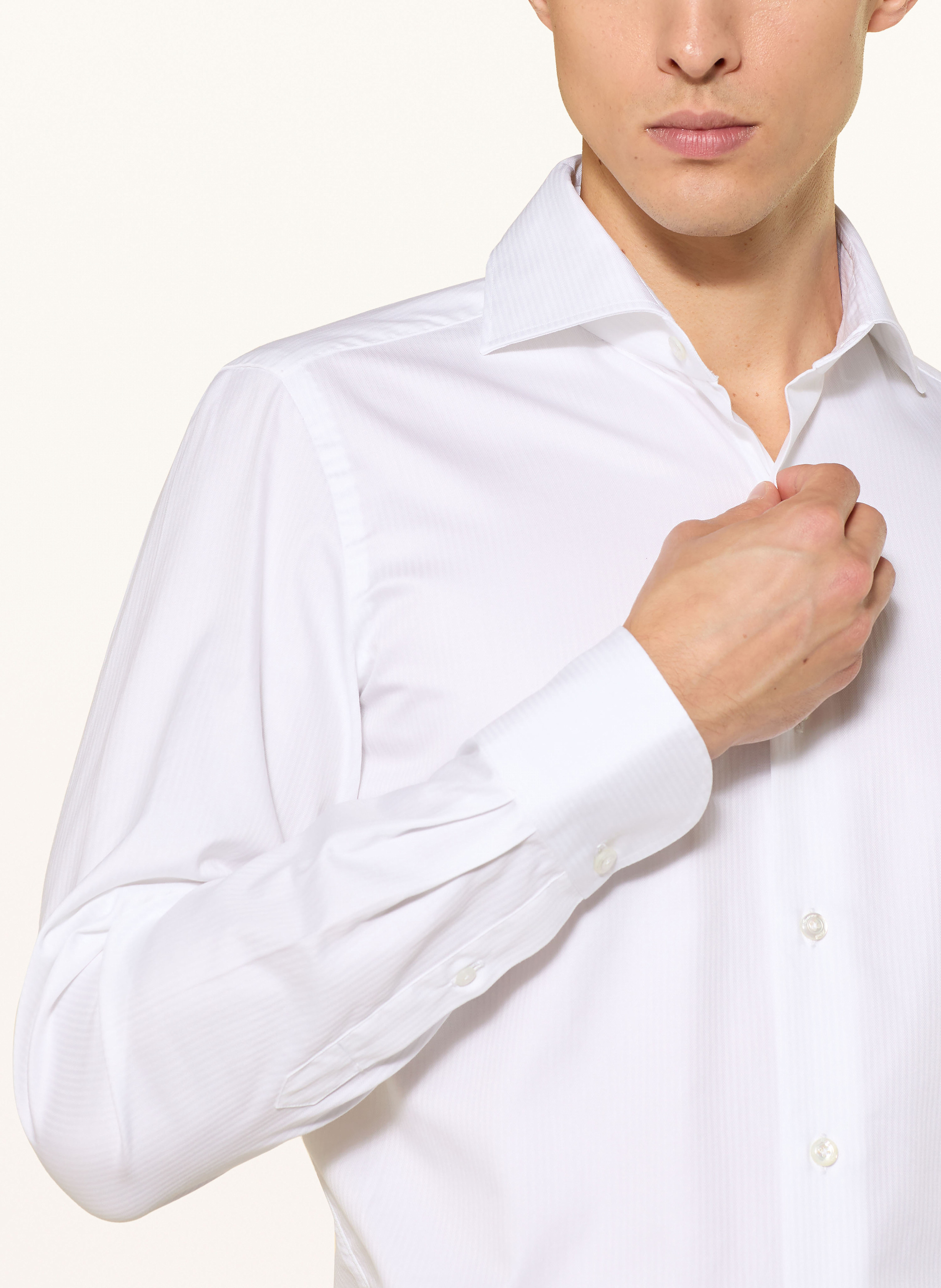 Thumbnail - Finamore 1925 Hemd Napoli Regular Fit weiss