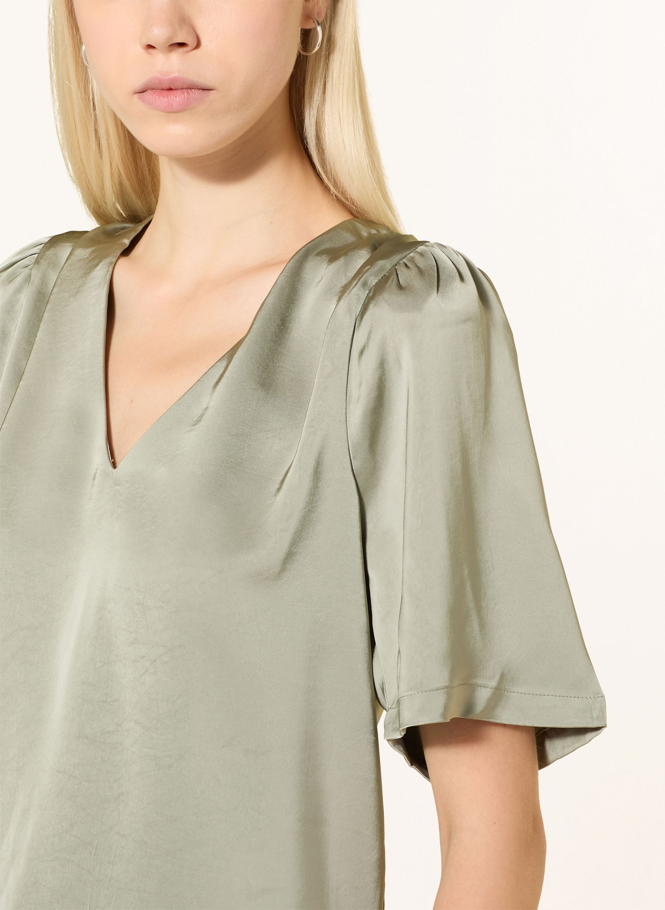 Thumbnail - Neo Noir Blusenshirt Largo Aus Satin gruen