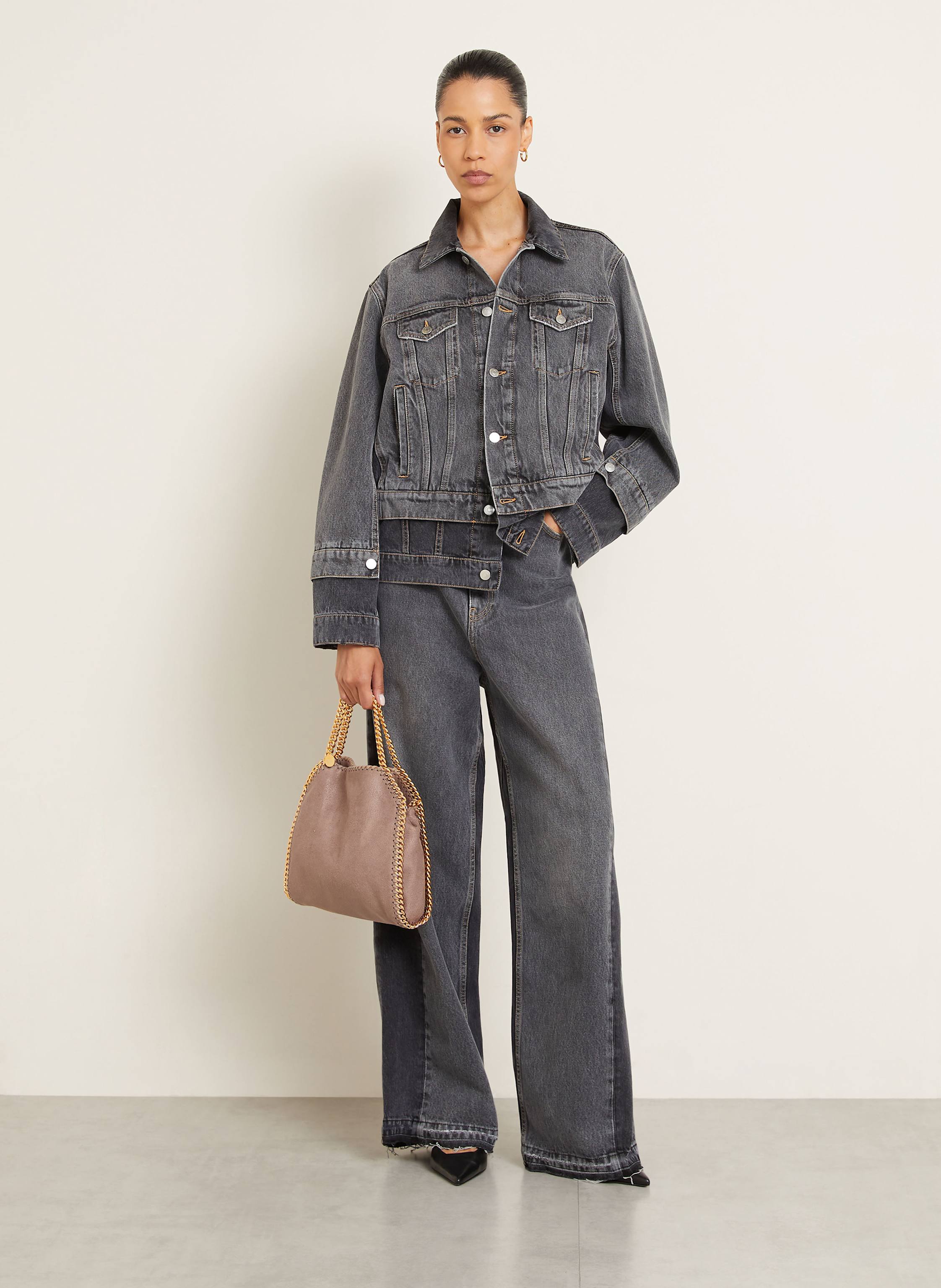 Thumbnail - Stella Mccartney Shopper Falabella beige