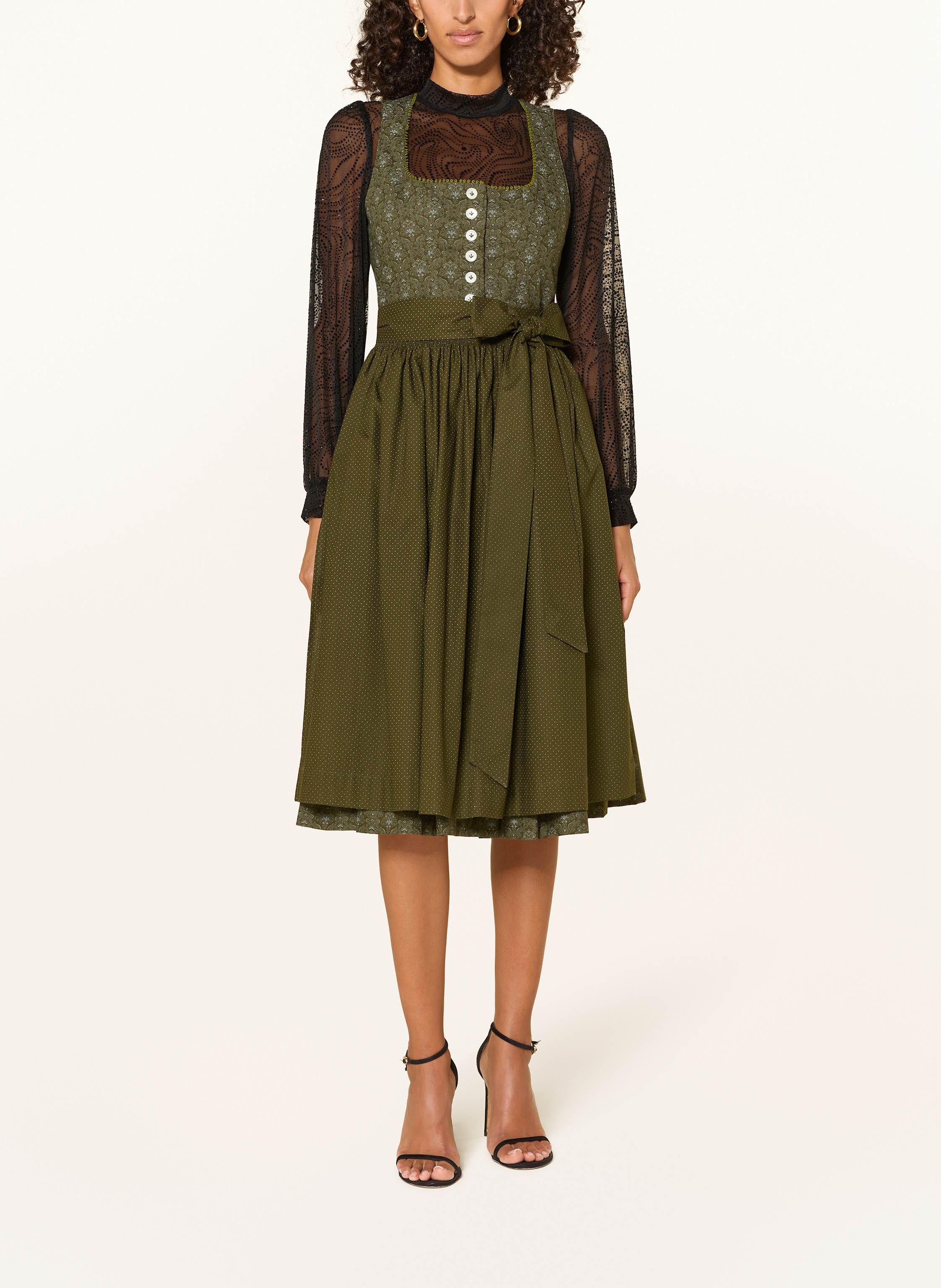 Thumbnail - Johann & Johanna Dirndlbluse Aus Mesh schwarz